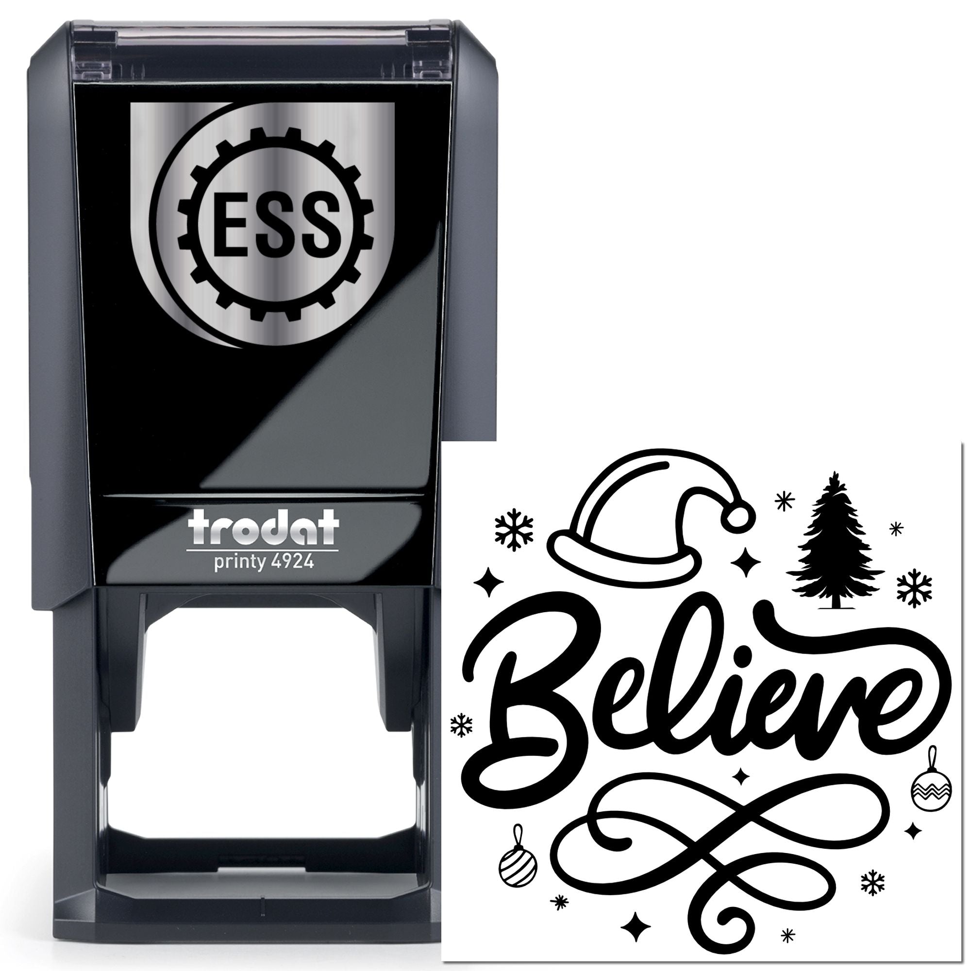 Self-Inking Believe Christmas Papercraft Stamp