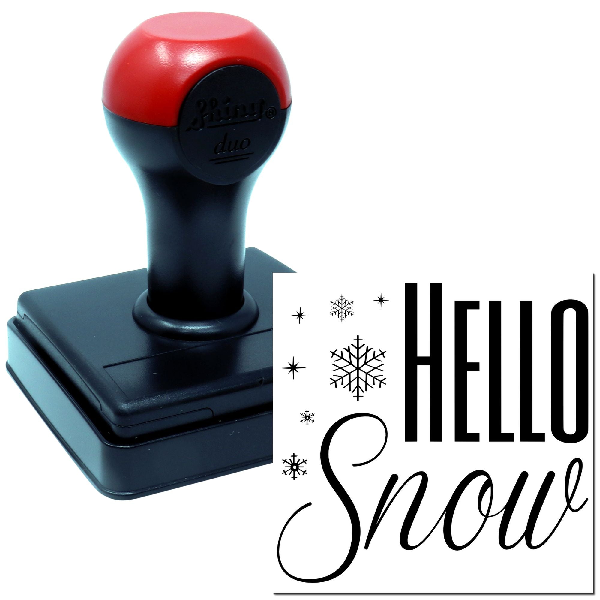 Duo Hello Snow Elegant Winter Snowflakes Hand Stamp