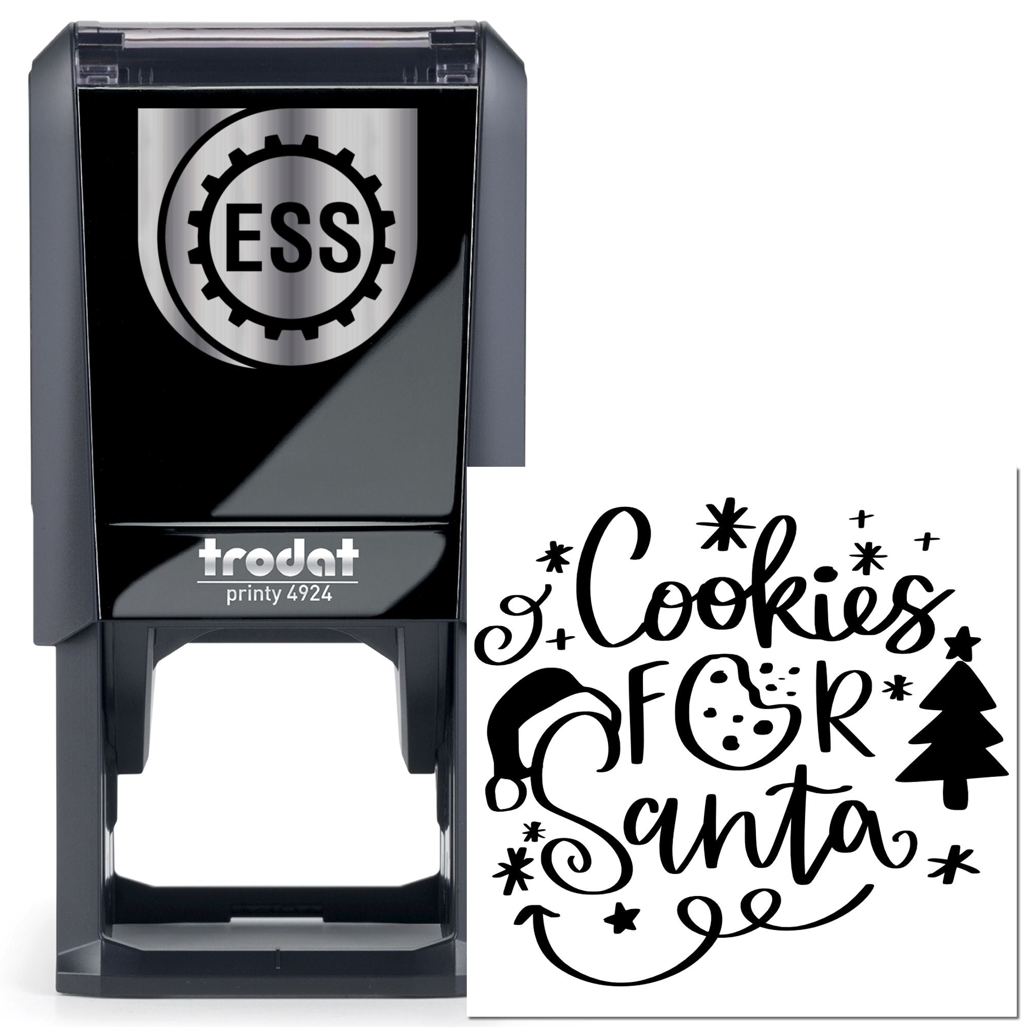 Self-Inking Santa Cookies Place Card Stamp
