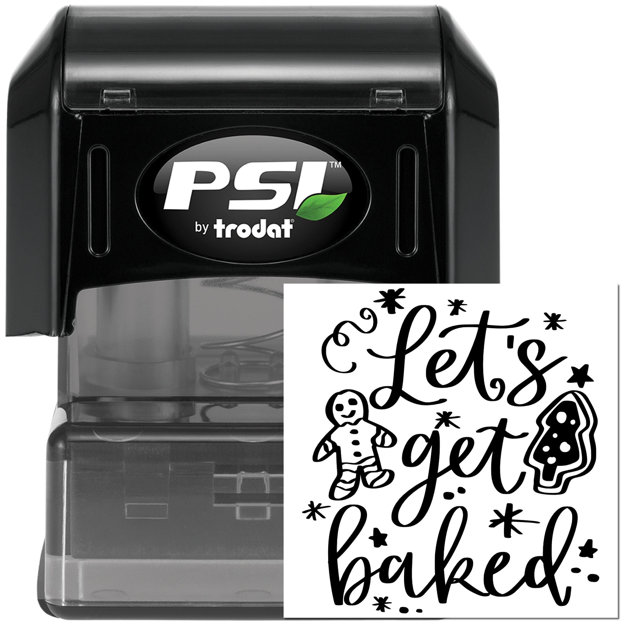 Pre-Inked Let's Get Baked Craft Stamp