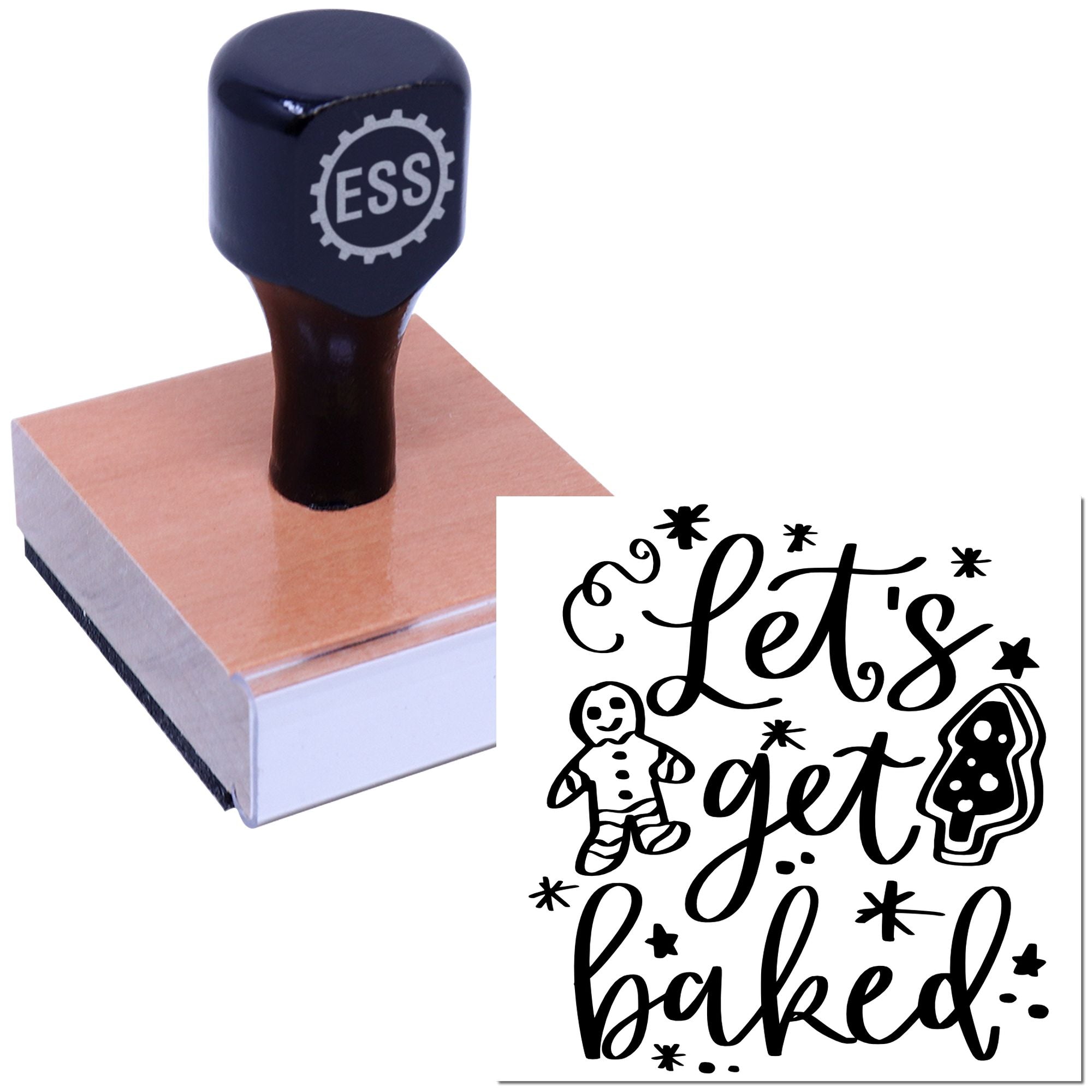 Holiday Cookie Humor Crafting Rubber Stamp