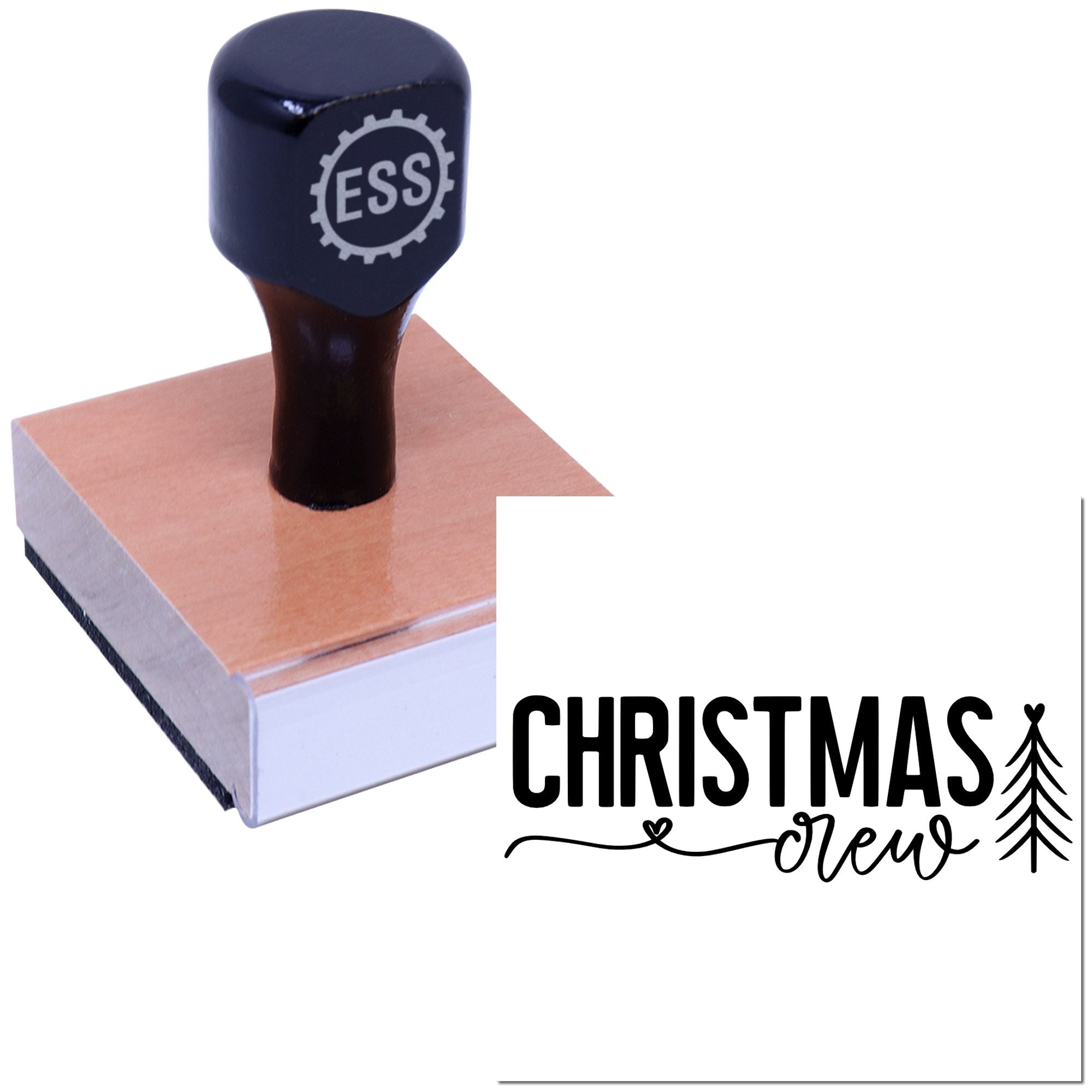 Holiday Crew Emblem Paper Goods Rubber Stamp