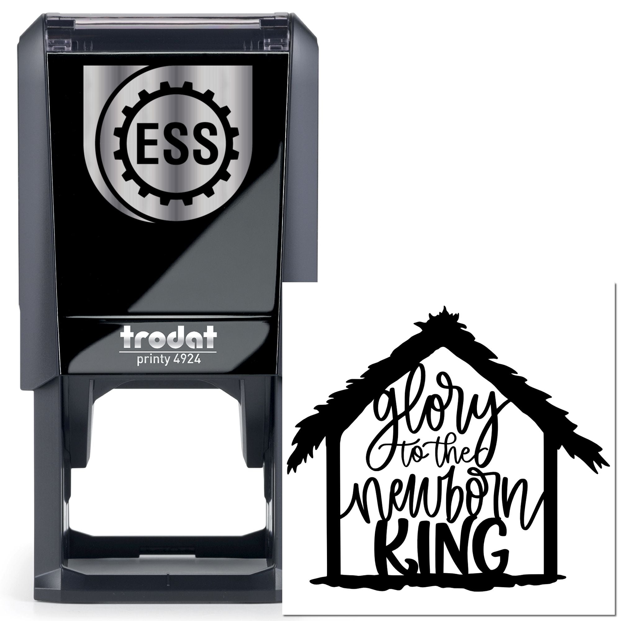 Self-Inking Christmas Glory Tag Stamp