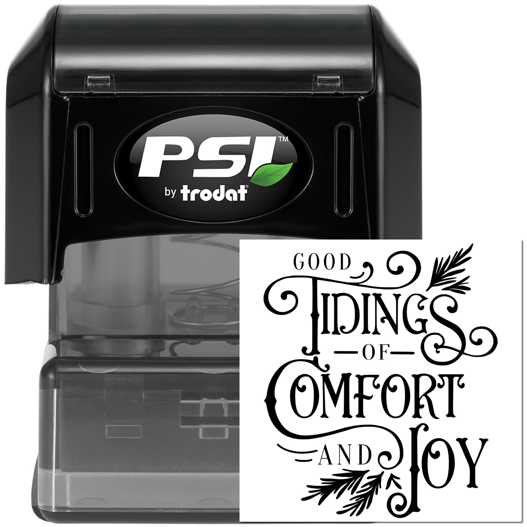 Pre-Inked Tidings Of Comfort Tag Stamp