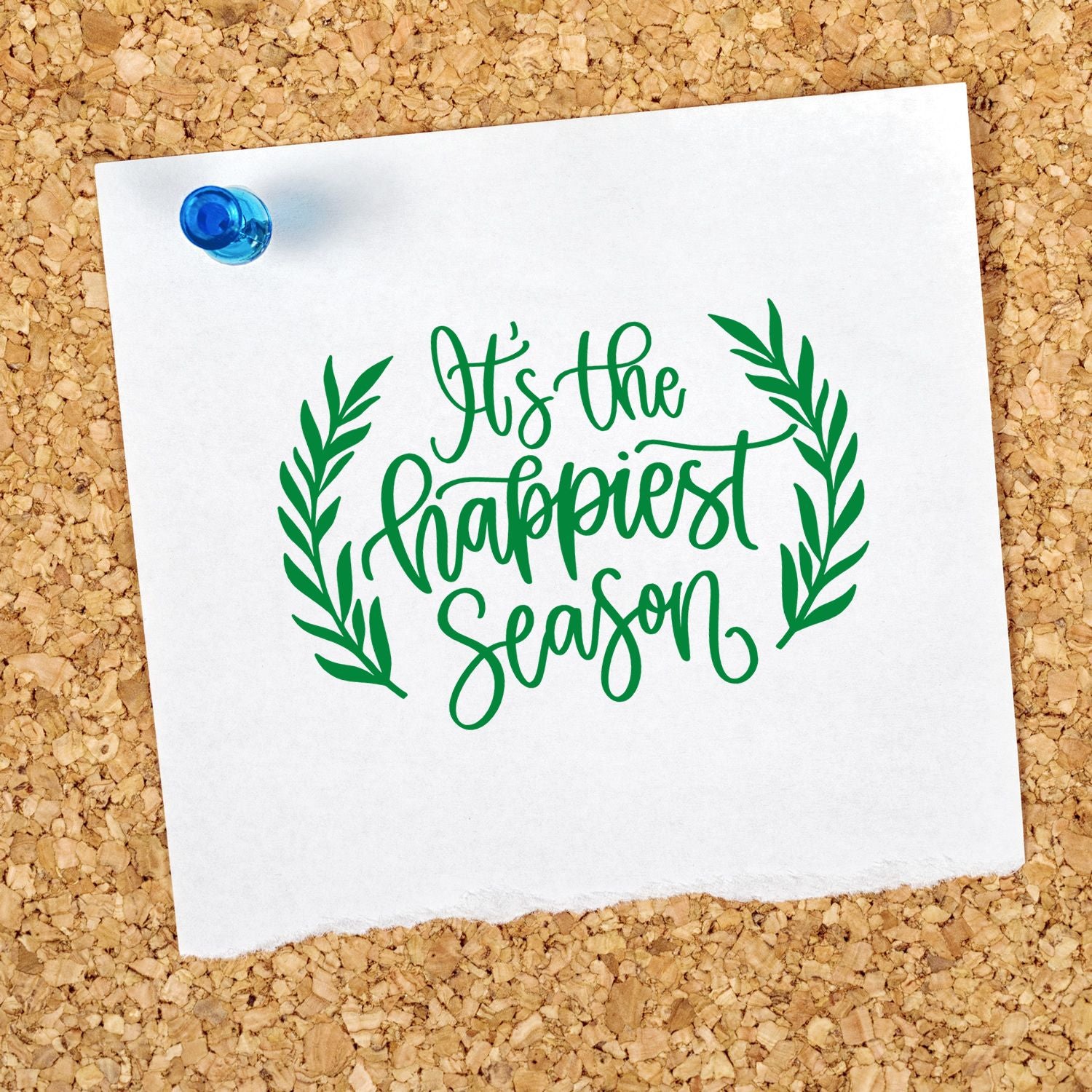 Pre-Inked Happiest Season Sign Scrapbooking Stamp