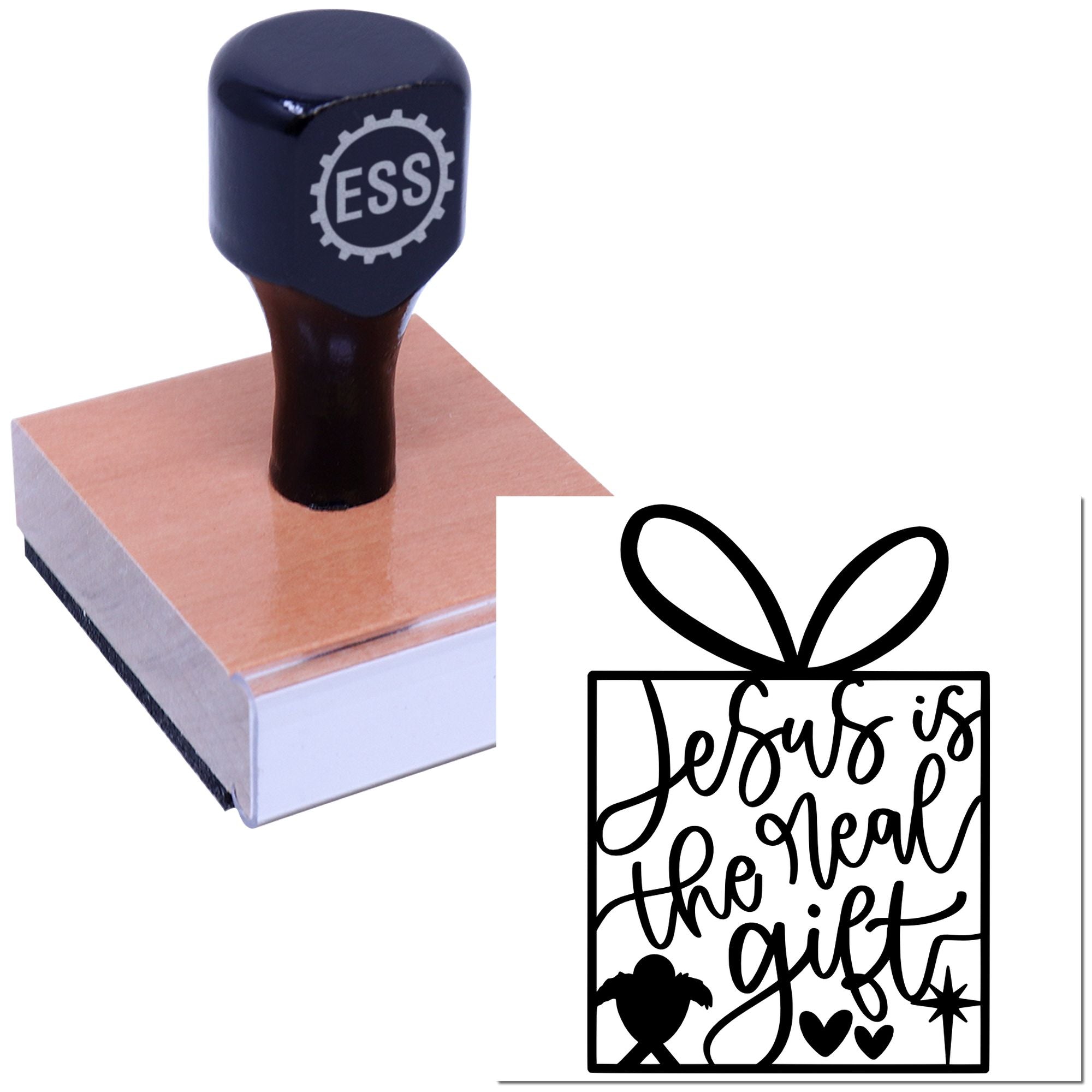 Jesus Gift Box Paper Craft Rubber Stamp