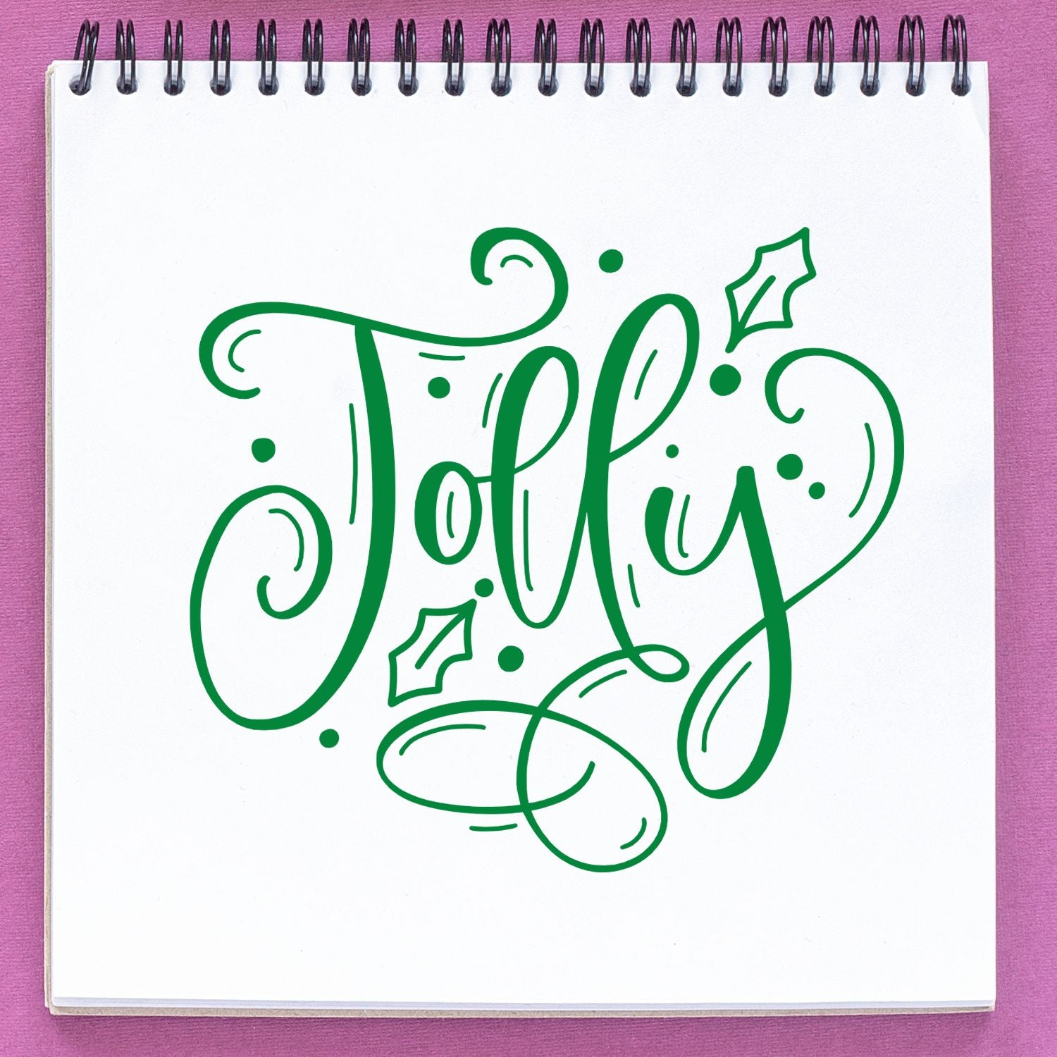 Self-Inking Holly Script Handcraft Stamp