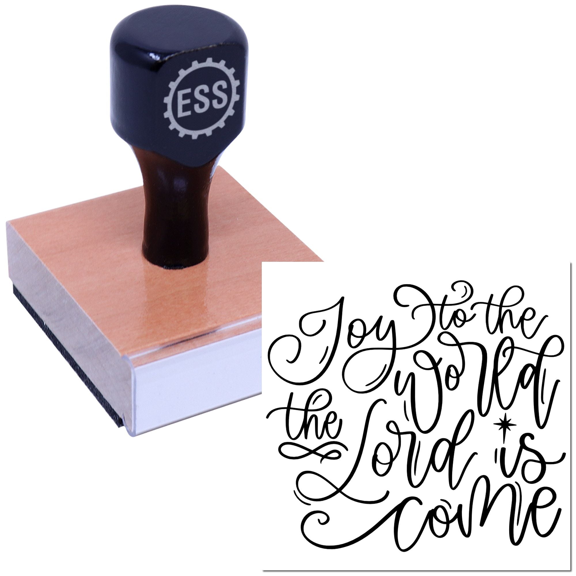 Heavenly Joy Announcement Greeting Card Rubber Stamp