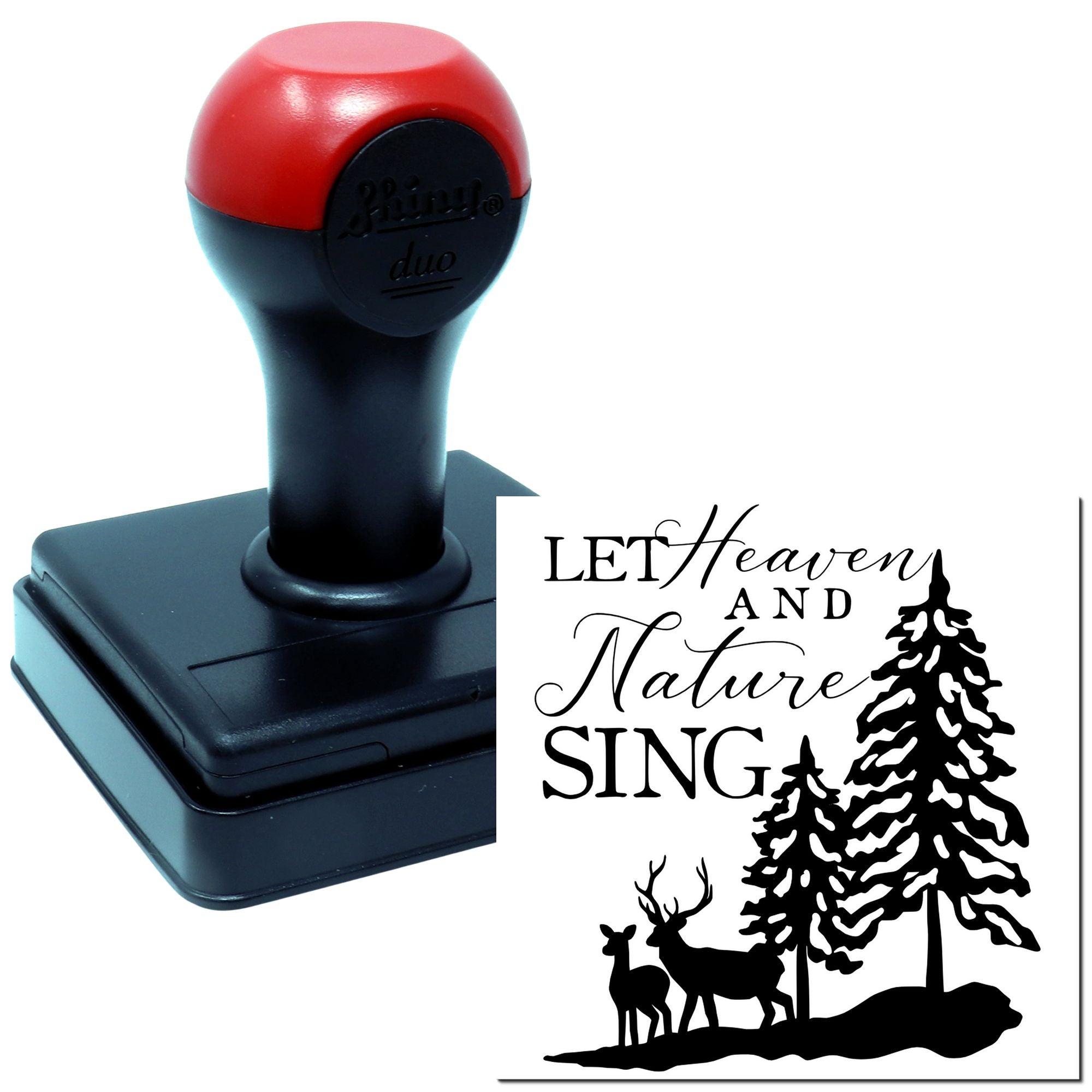 Duo Whispering Pines And Deer Chorus Hand Stamp