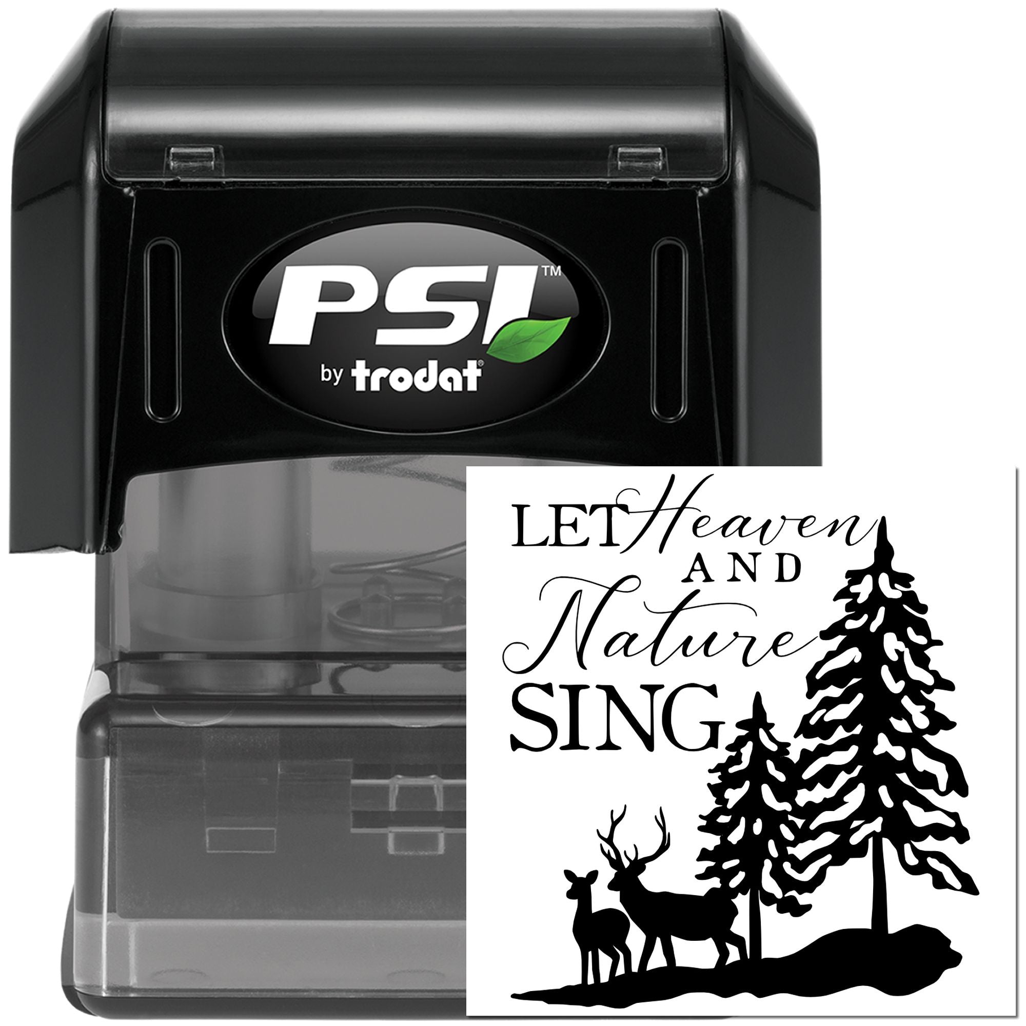 Pre-Inked Let Heaven Sing Journaling Stamp