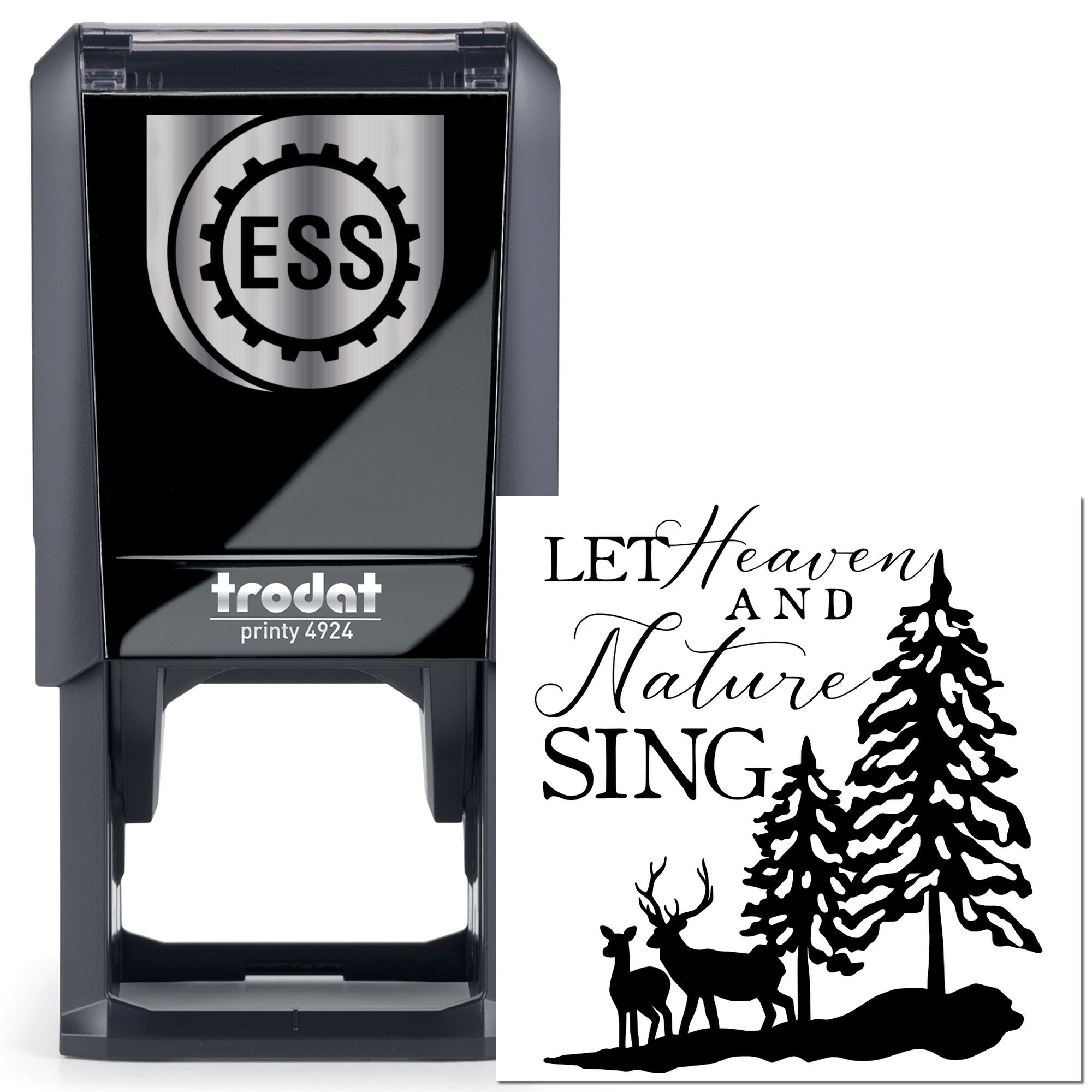 Self-Inking Nature Sing Greeting Card Stamp