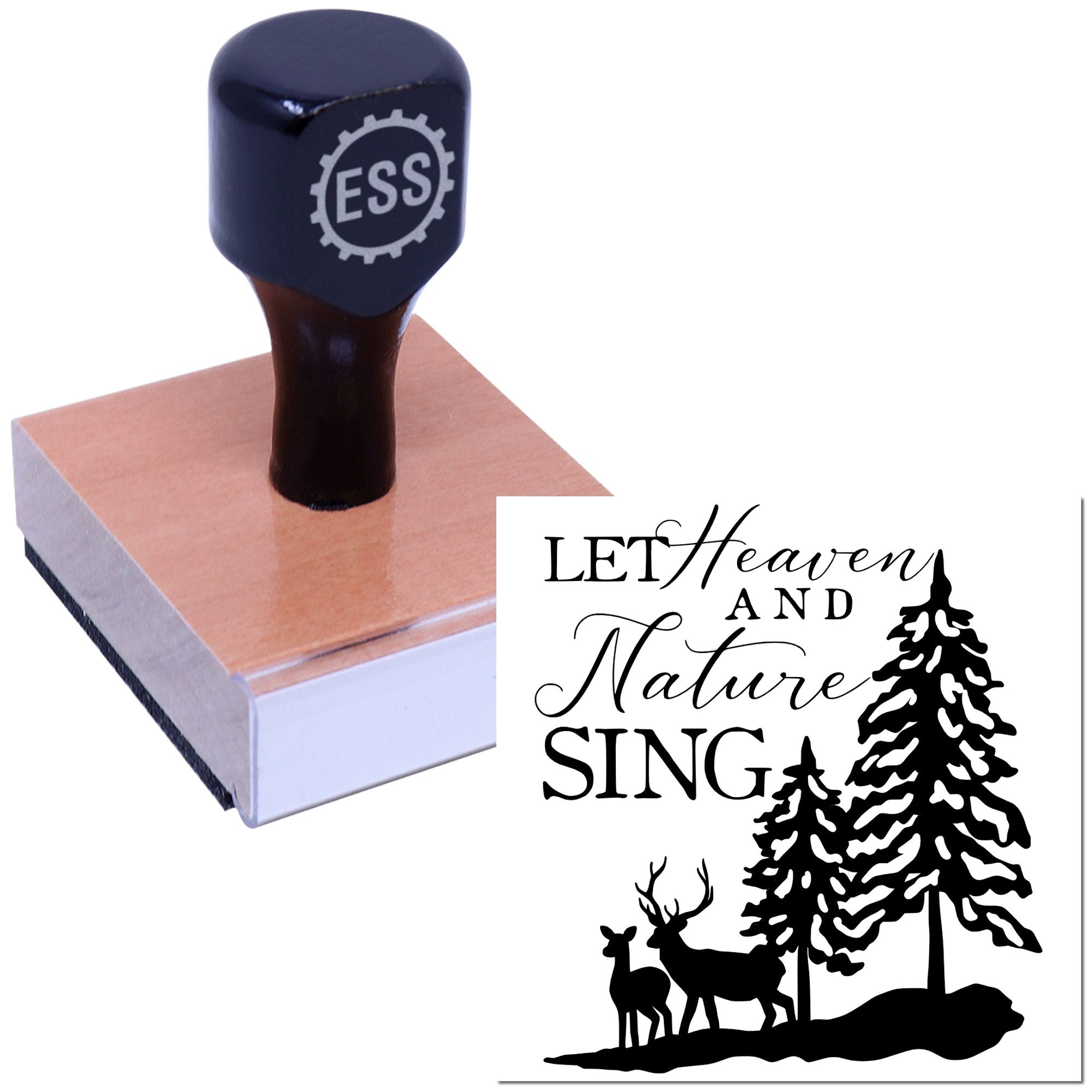 Woodland Heaven Chorus Note Card Rubber Stamp