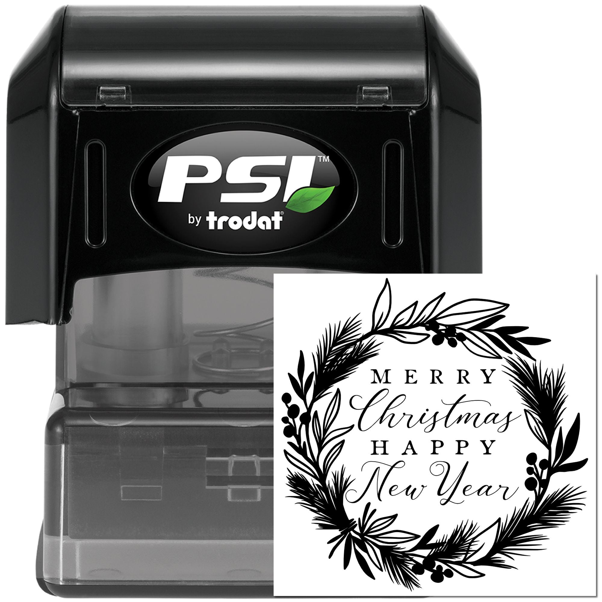 Pre-Inked Holiday Greeting Card Place Card Stamp