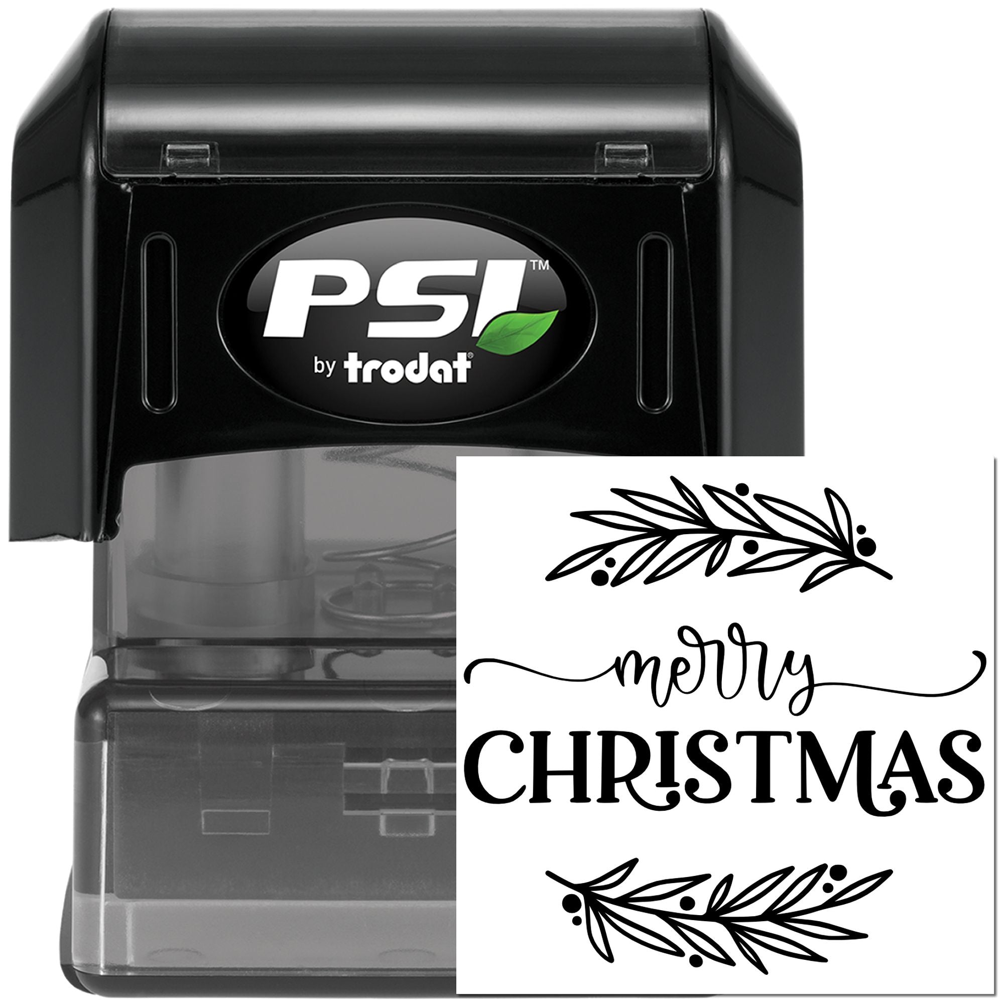 Pre-Inked Merry Christmas Card Party Favor Stamp