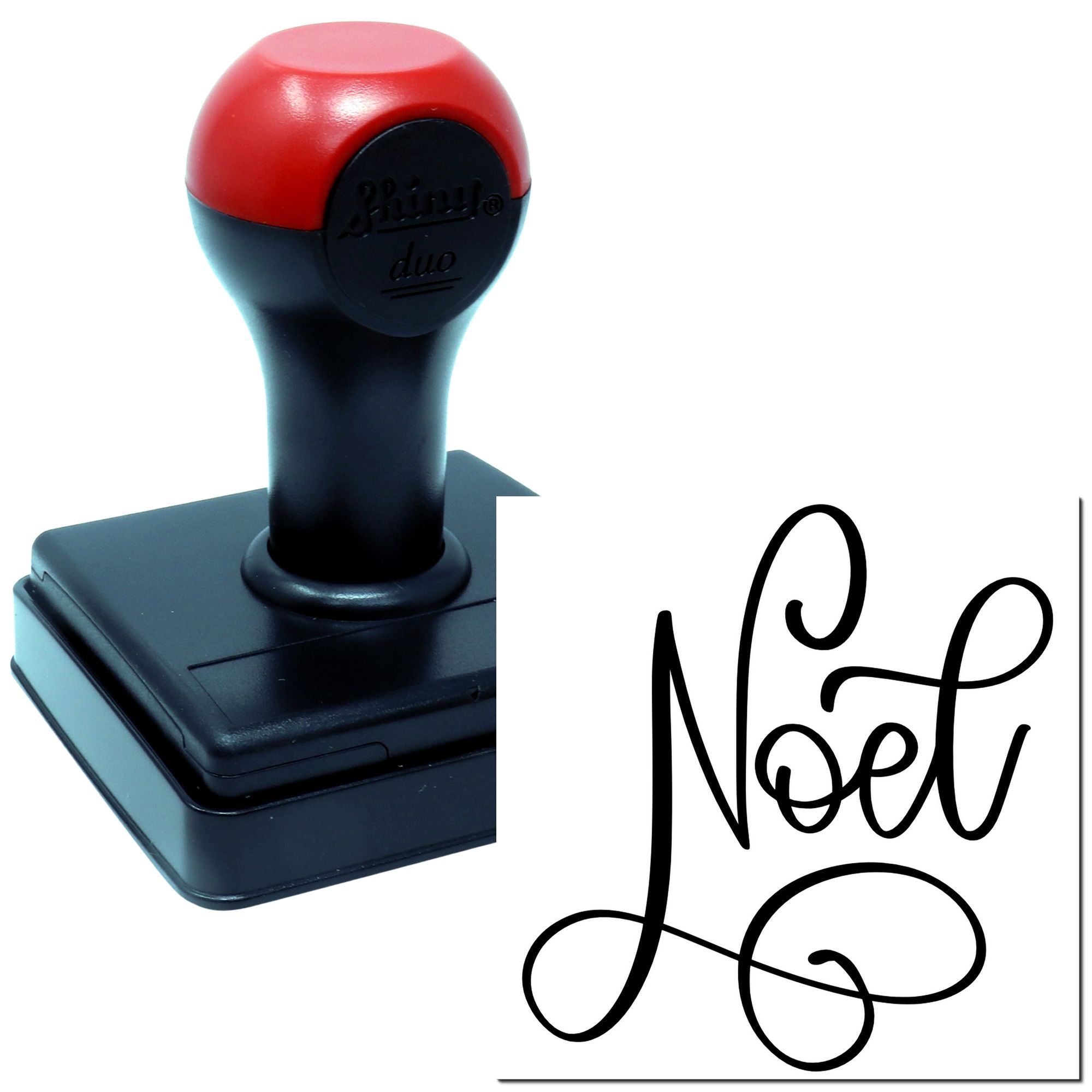 Duo Elegant Noel Christmas Calligraphy Design Hand Stamp