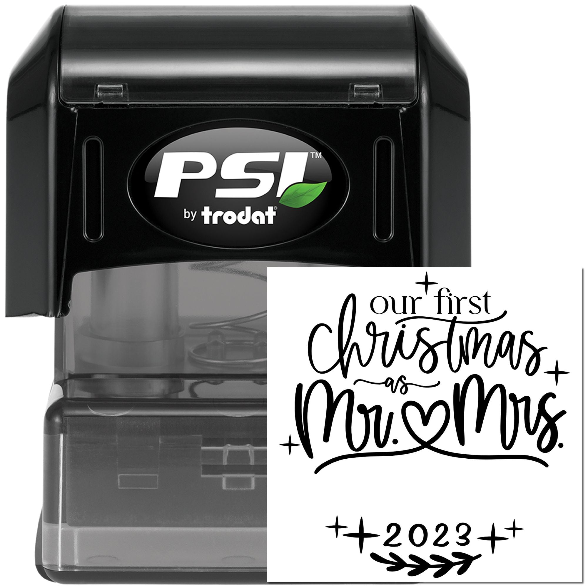 Pre-Inked Our First Christmas Papercraft Stamp