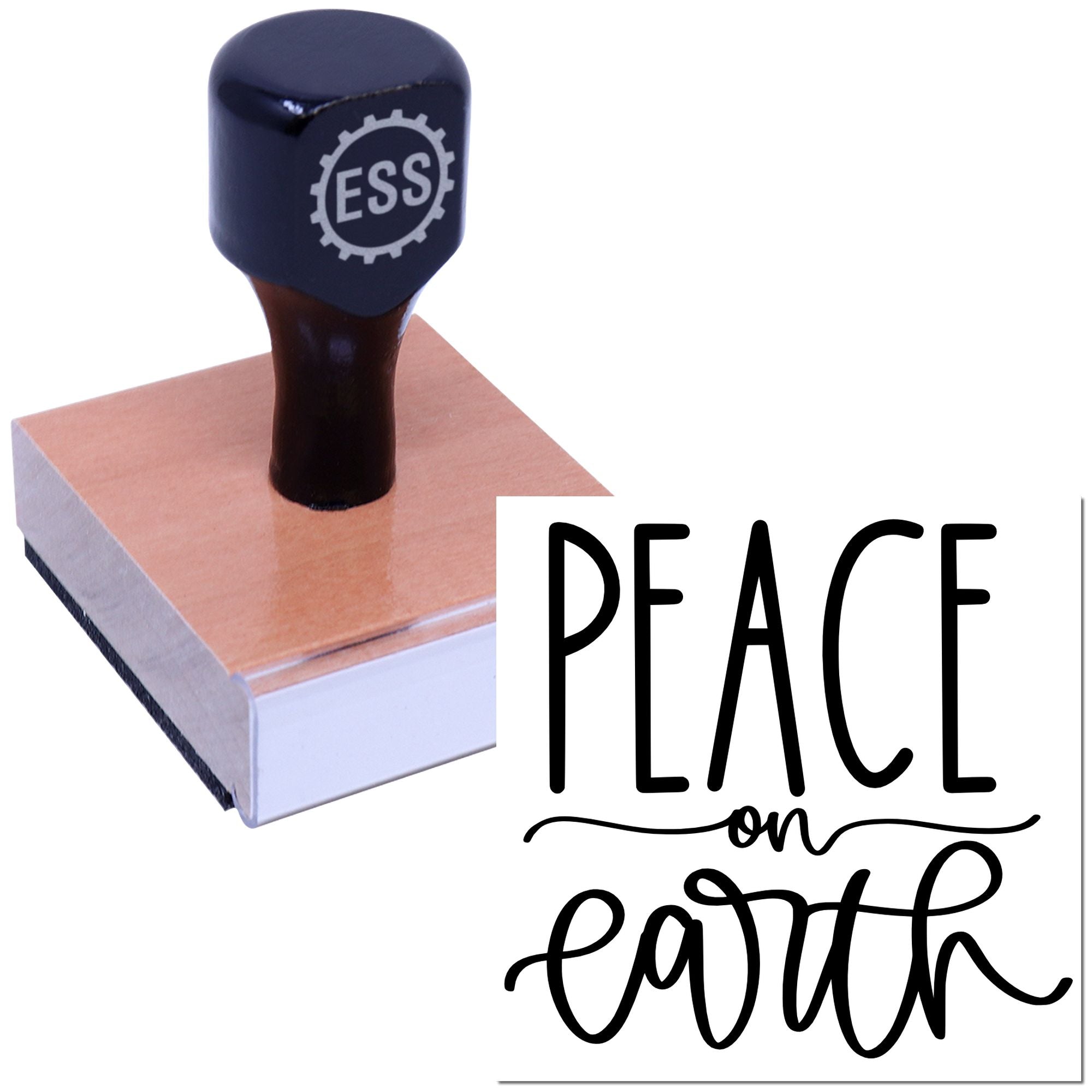 Peace On Earth Paper Goods Rubber Stamp