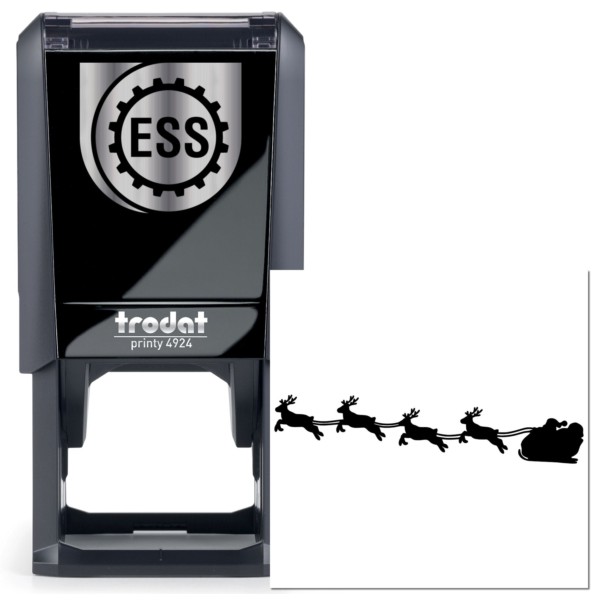 Self-Inking Sleigh Ride Note Card Stamp