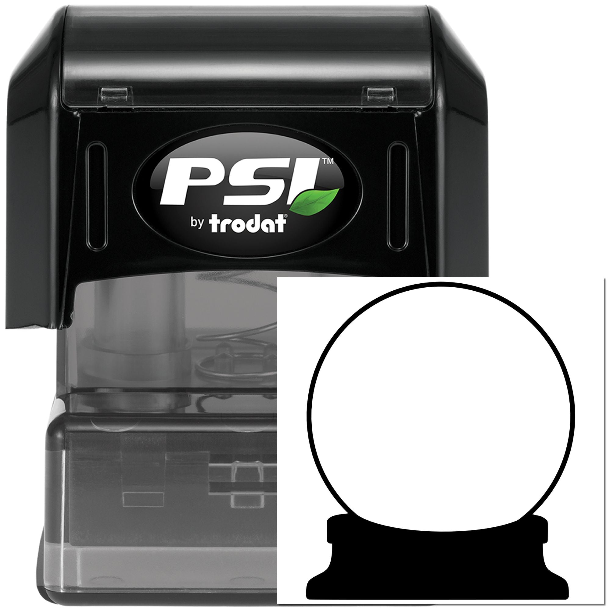 Pre-Inked Circle On Pedestal Tag Stamp