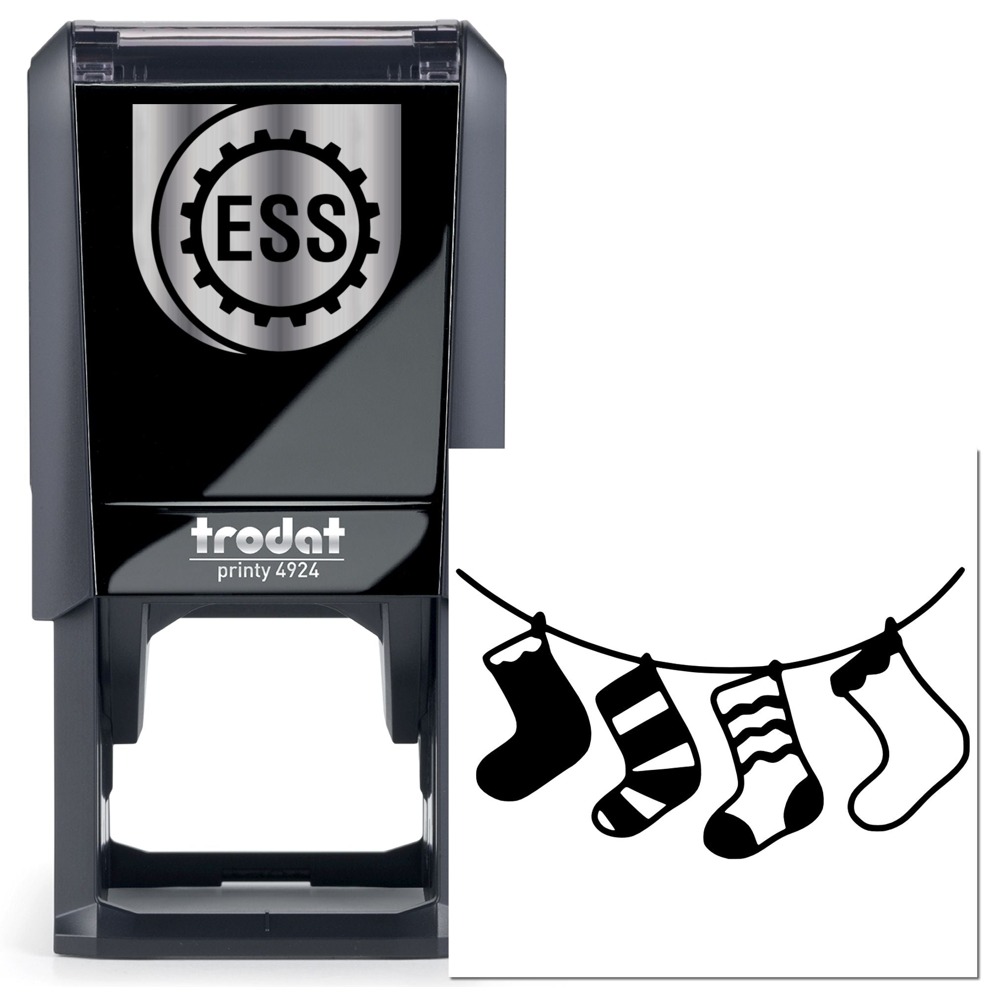 Self-Inking Christmas Stockings Craft Stamp