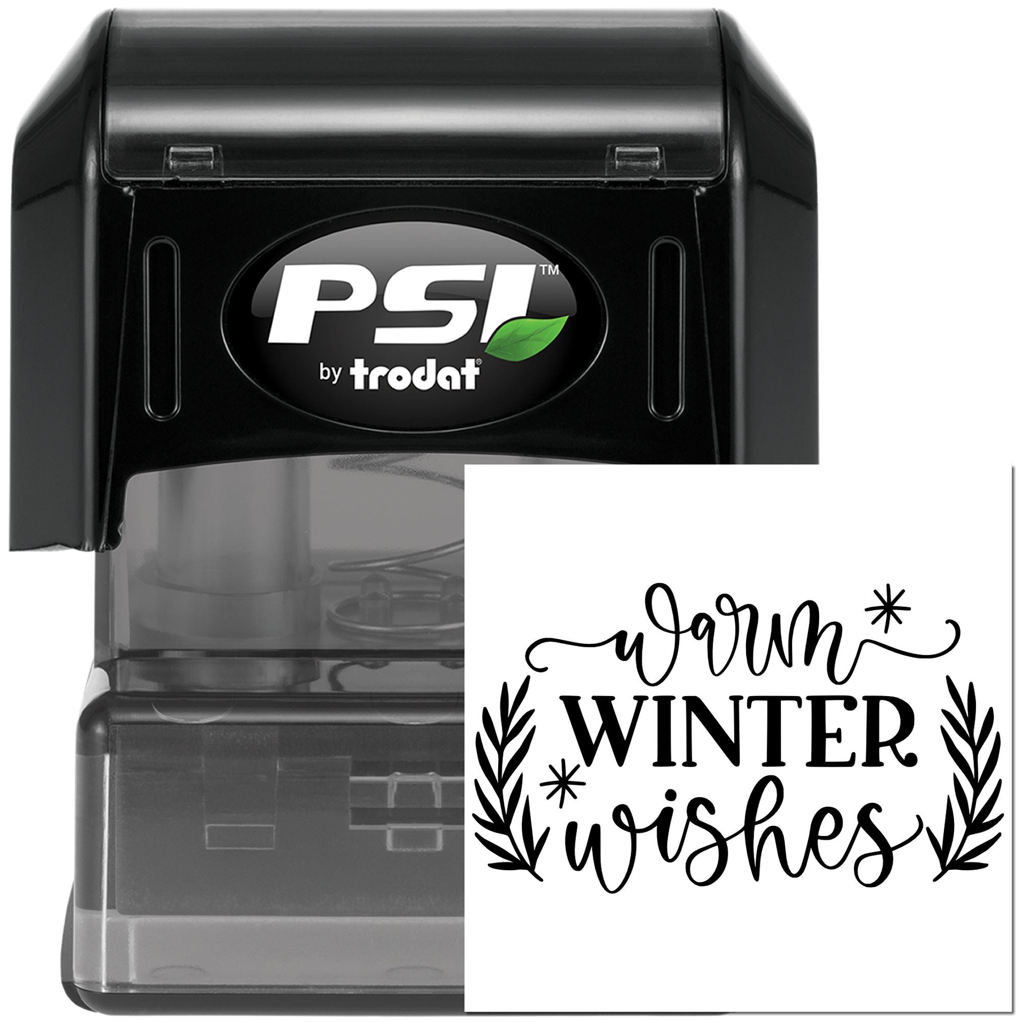 Pre-Inked Warm Winter Wishes Scrapbook Stamp