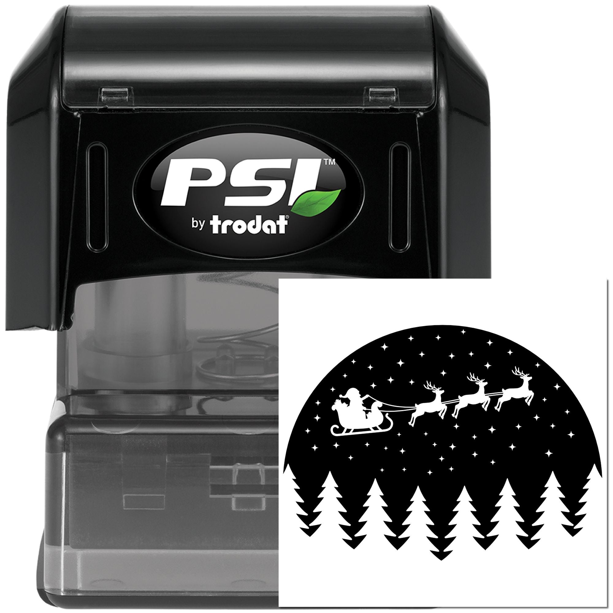 Pre-Inked Santa's Sleigh Ride Paper Craft Stamp