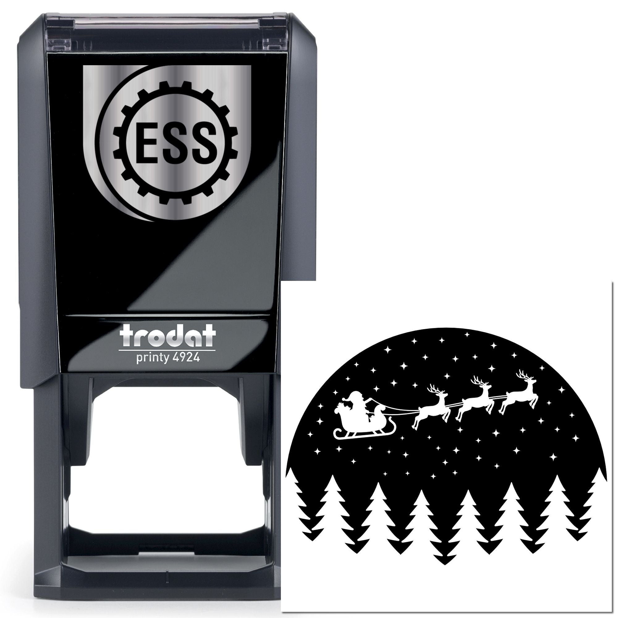 Self-Inking Santa Sleigh Papercraft Stamp