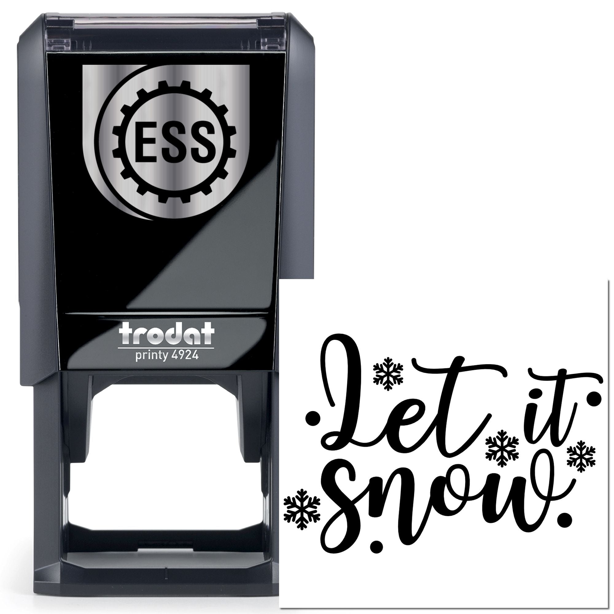 Self-Inking Snow Script Paper Craft Stamp