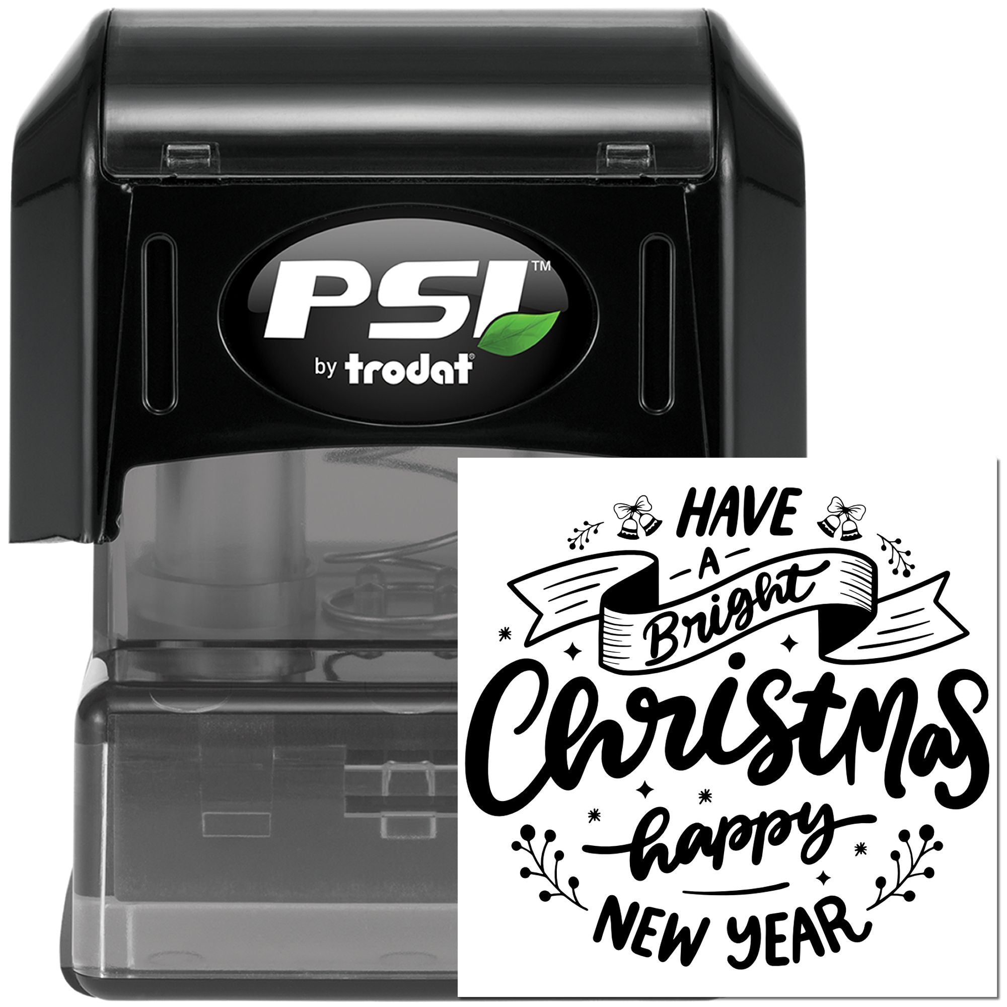 Pre-Inked Bright Christmas Wishes Papercraft Stamp