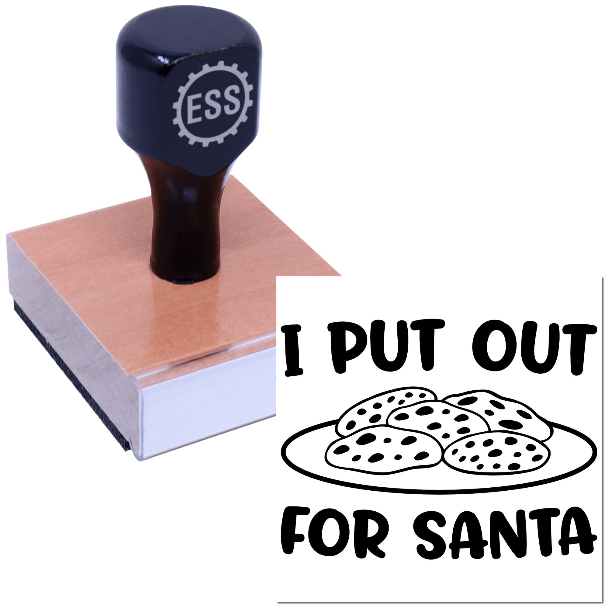 Festive Cookie Offering Favor Tag Rubber Stamp