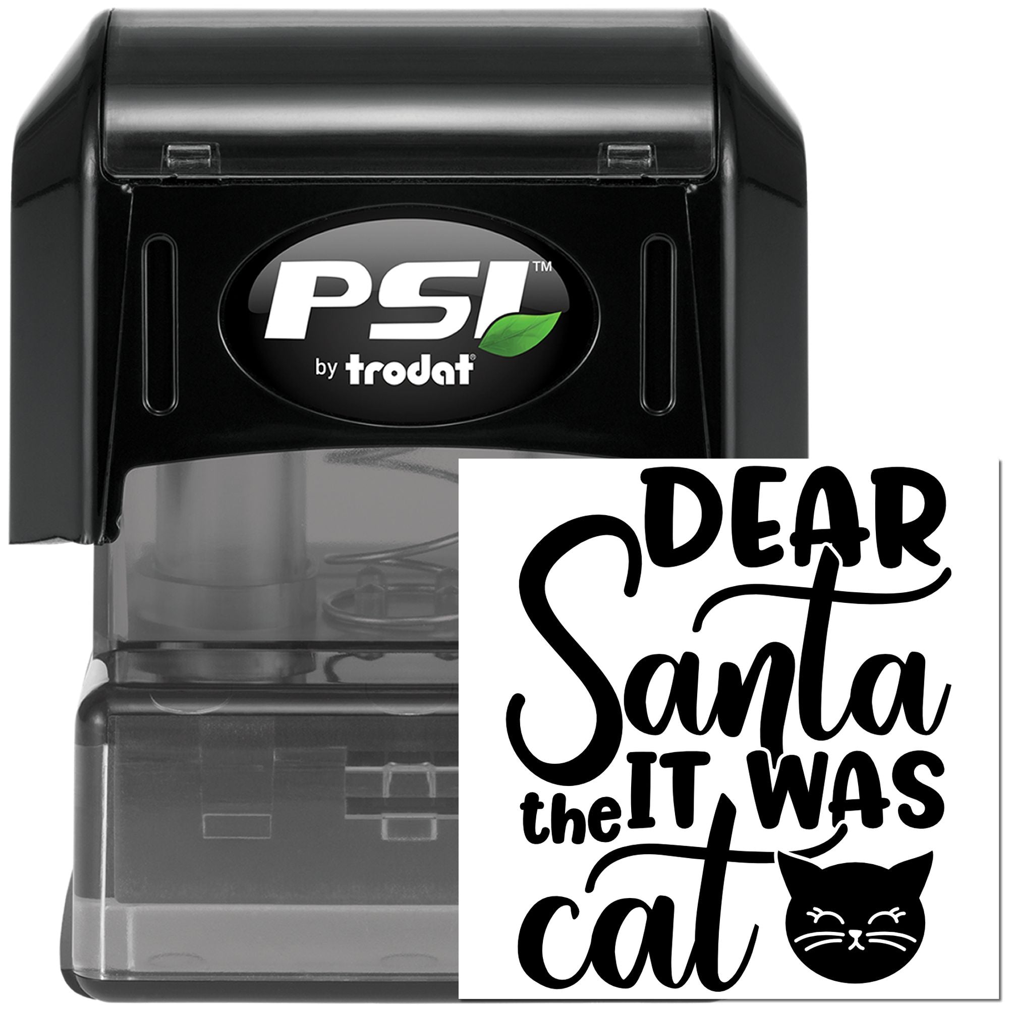 Pre-Inked Dear Santa Cat Party Favor Stamp