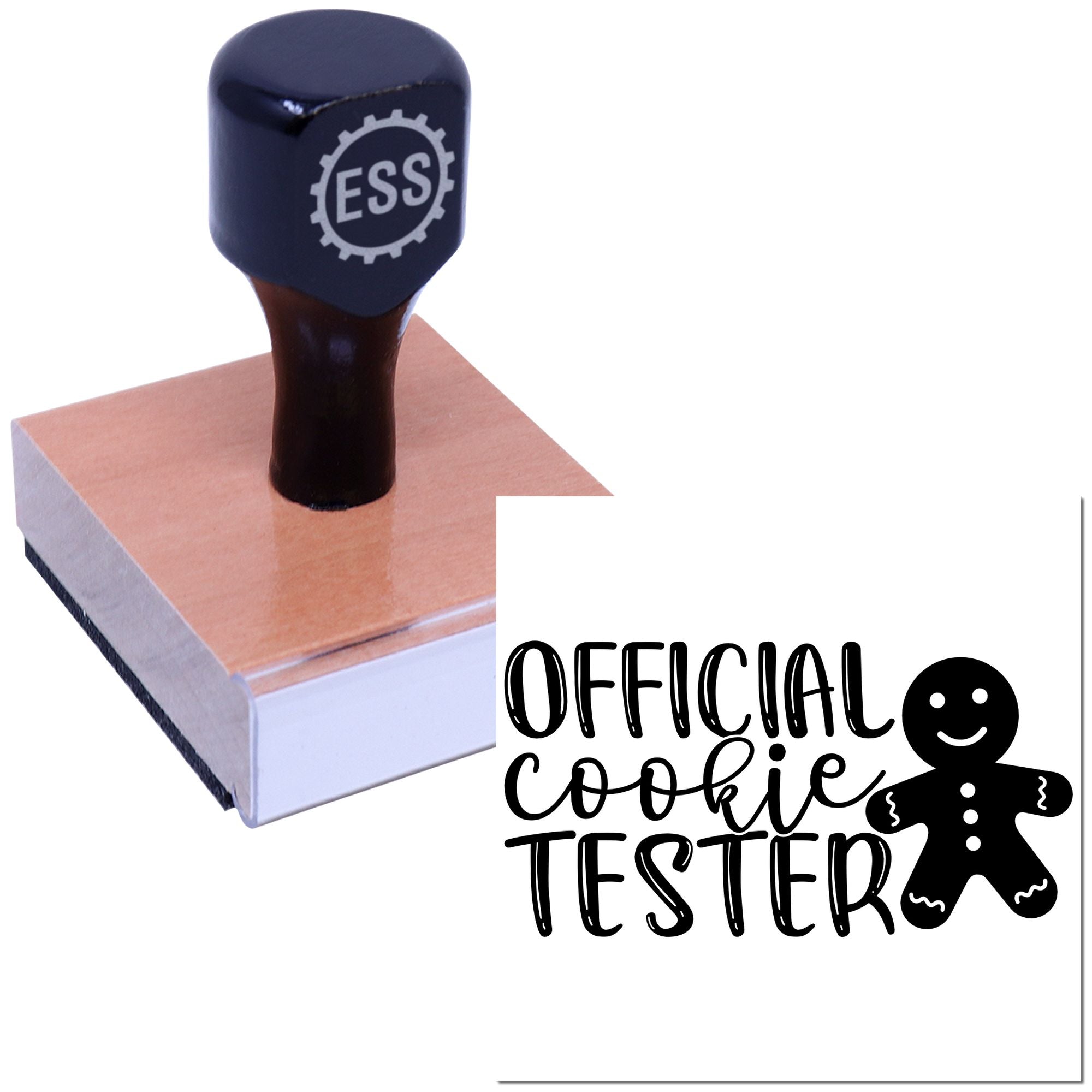 Gingerbread Cookie Crew Card Rubber Stamp