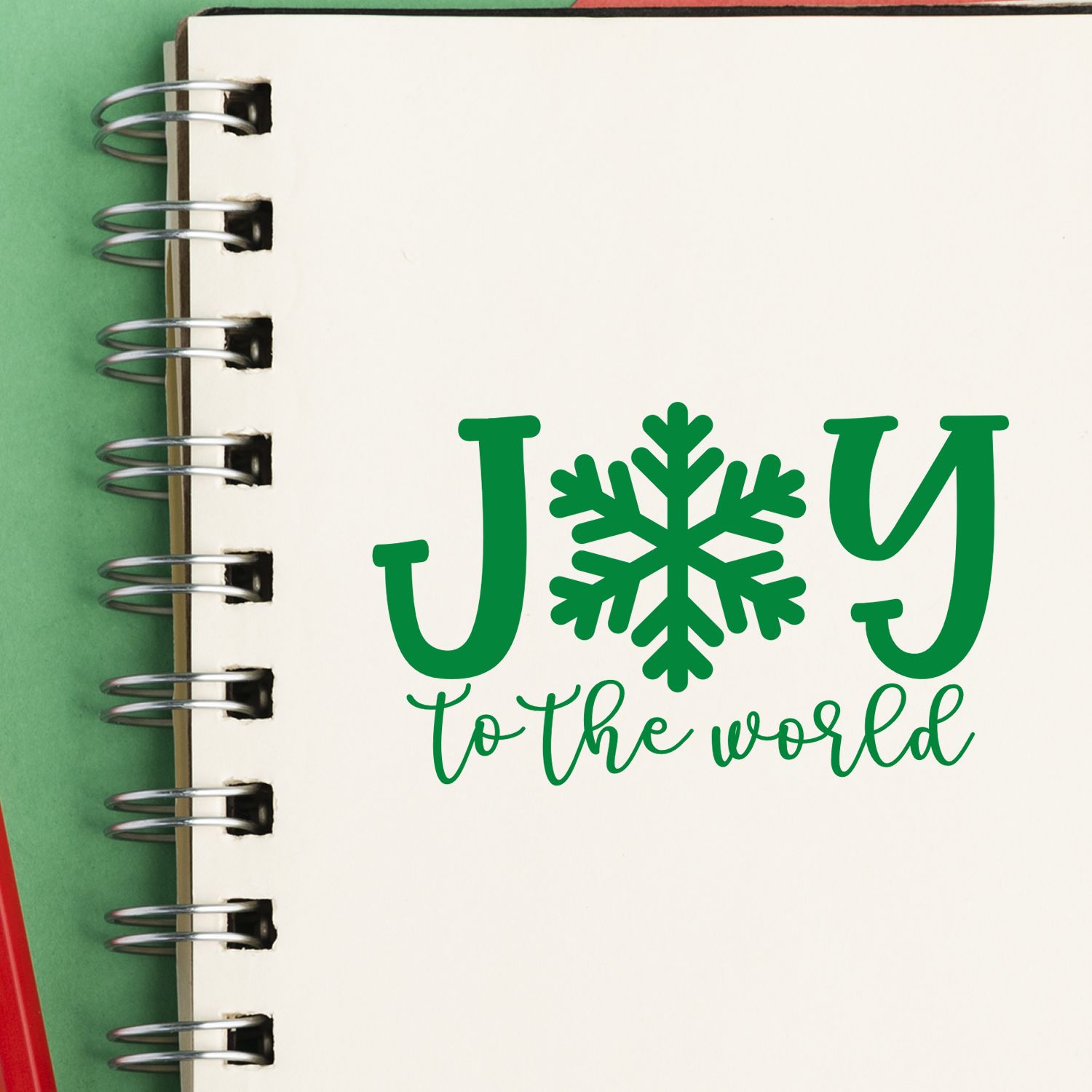 Festive Snowflake Joy Card Making Rubber Stamp