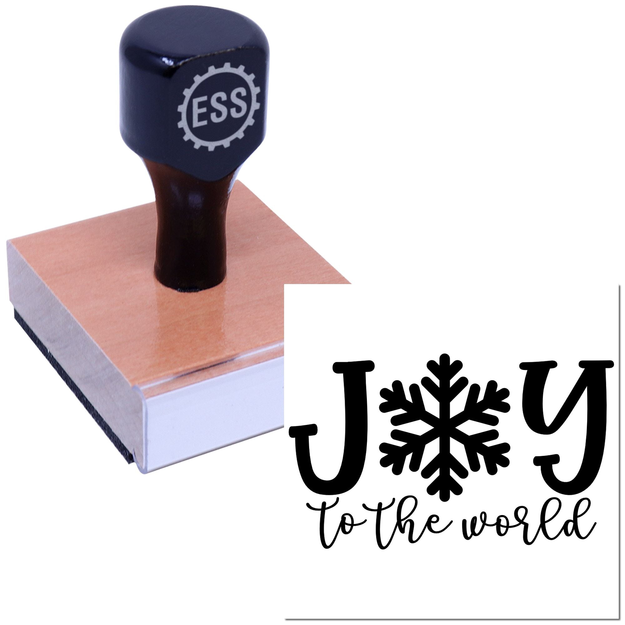 Festive Snowflake Joy Card Making Rubber Stamp