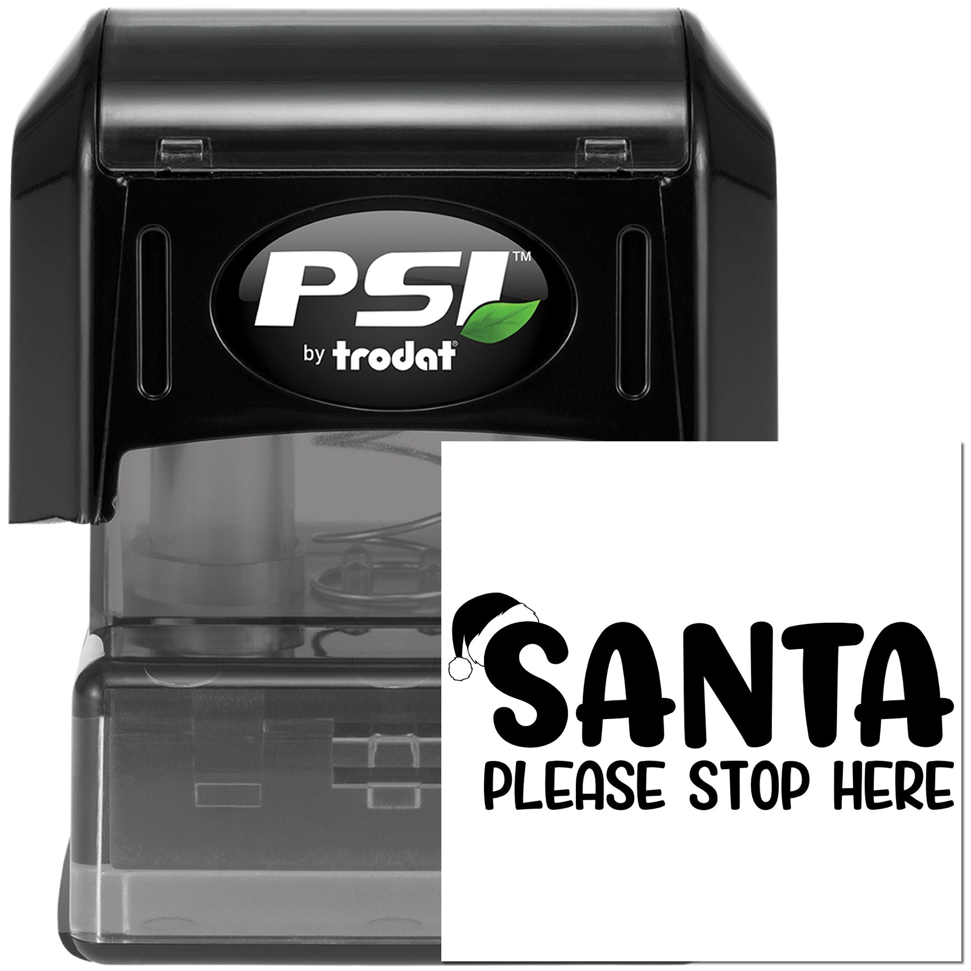 Pre-Inked Please Stop Santa Journaling Stamp