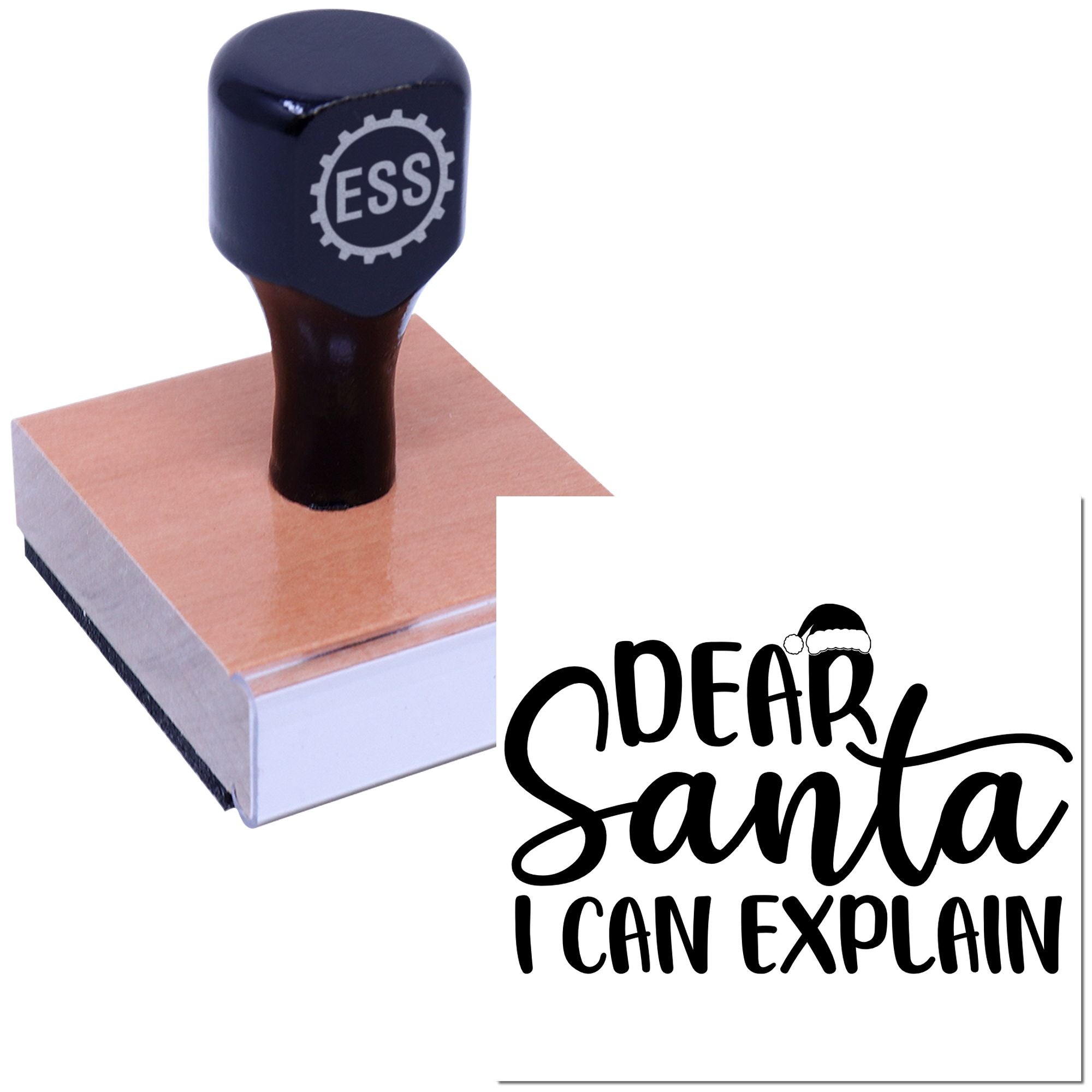 Cheeky Christmas Confession Mini Card Rubber Stamp