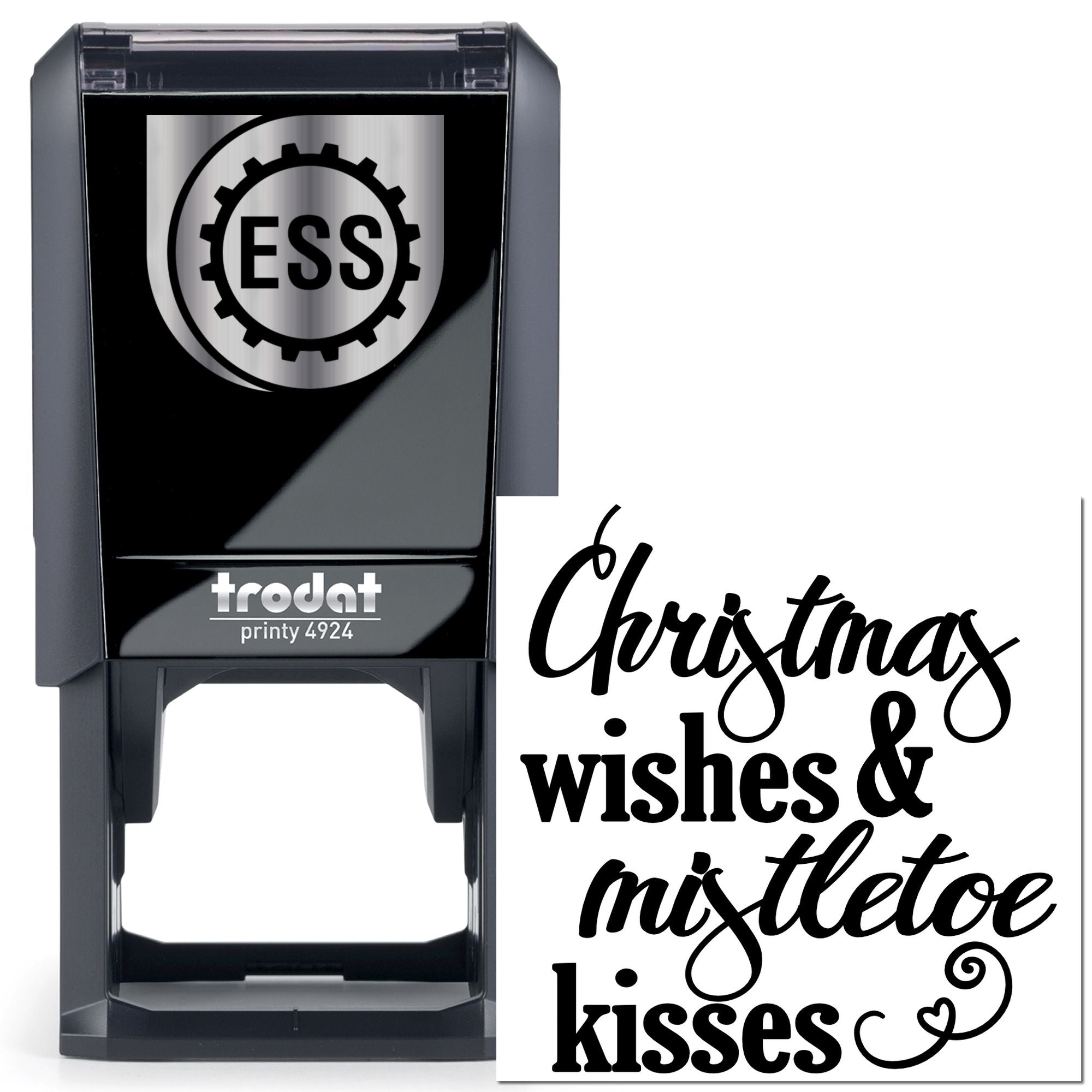 Self-Inking Mistletoe Kisses Party Favor Stamp