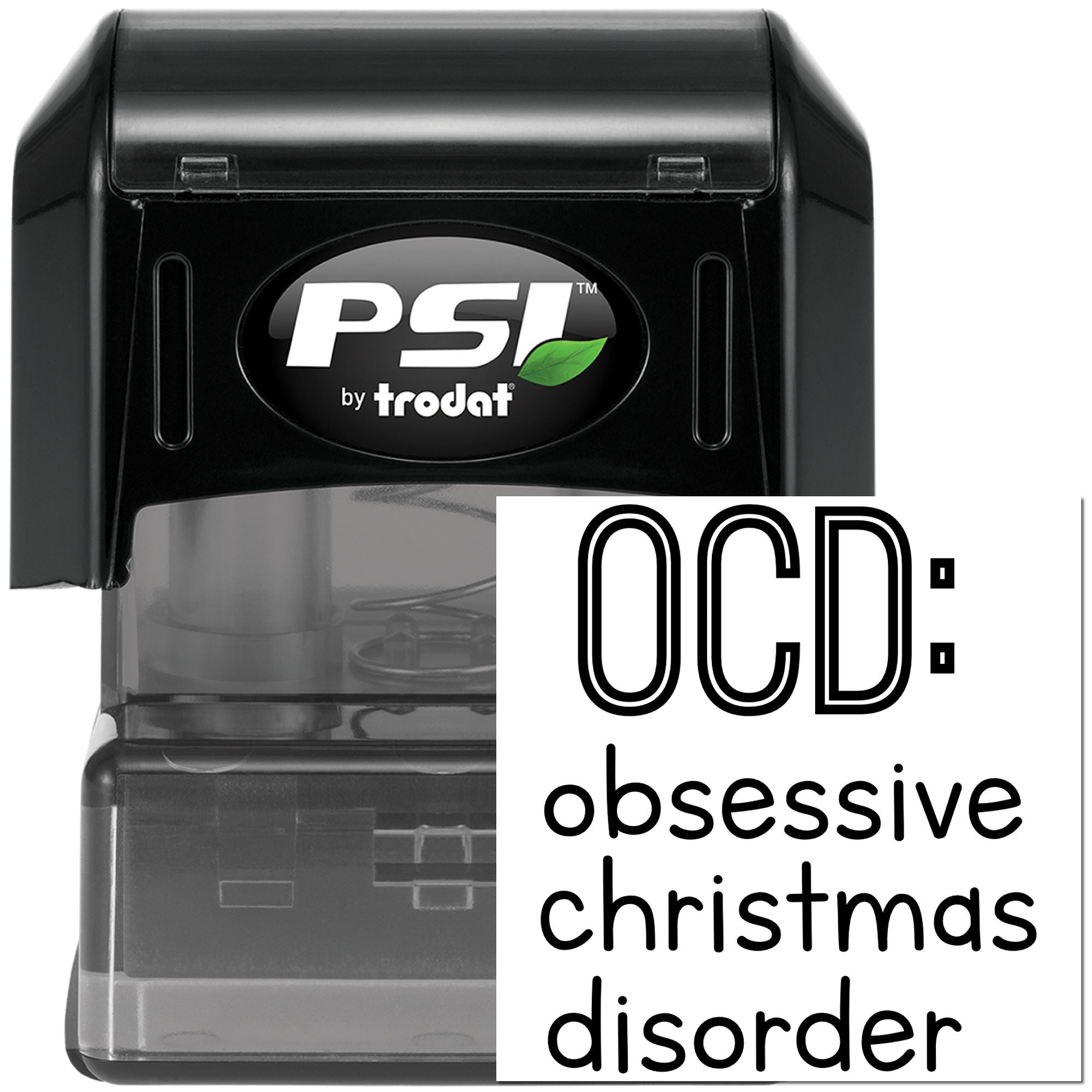 Pre-Inked Obsessive Christmas Disorder Place Card Stamp