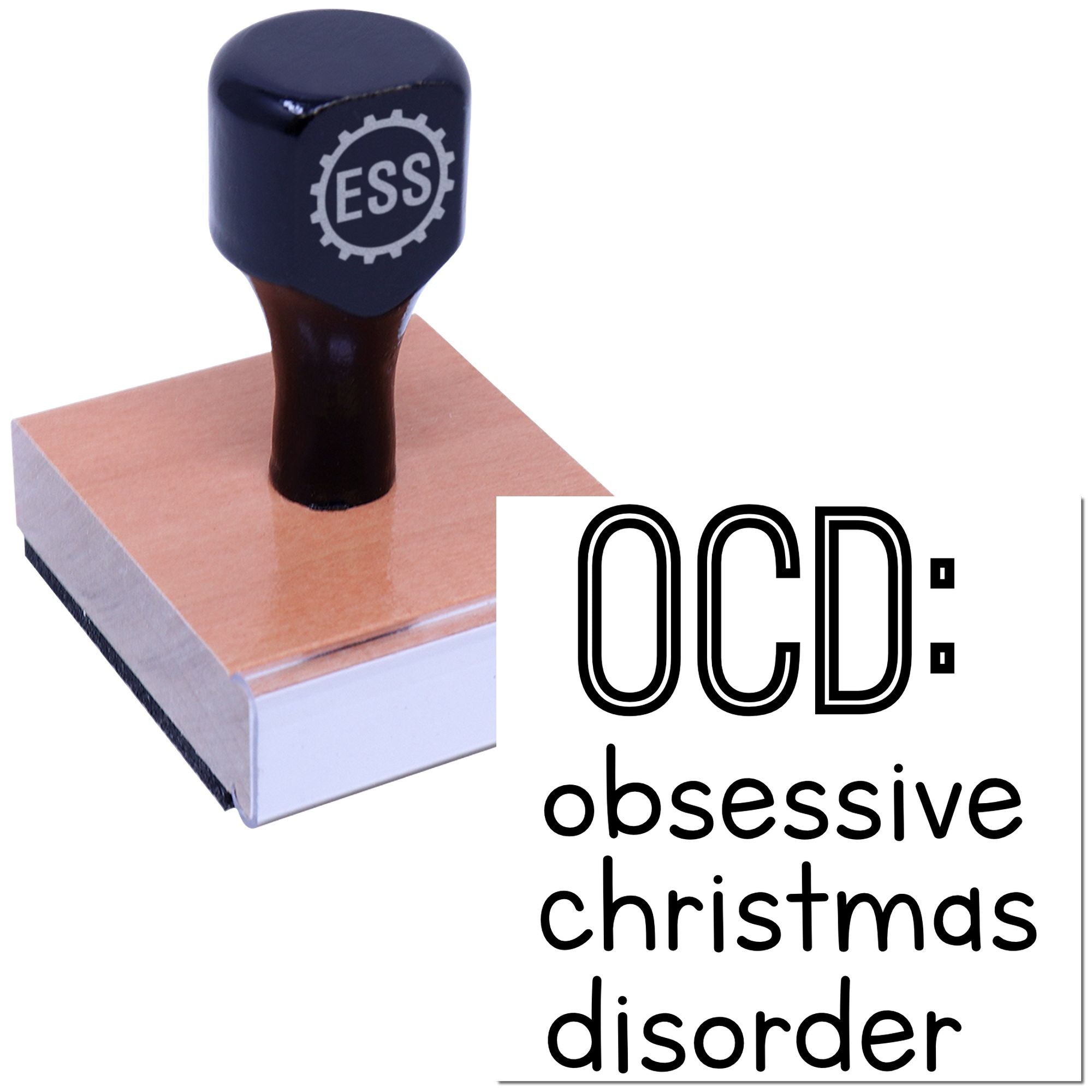 Festive Obsession Syndrome Scrapbook Rubber Stamp