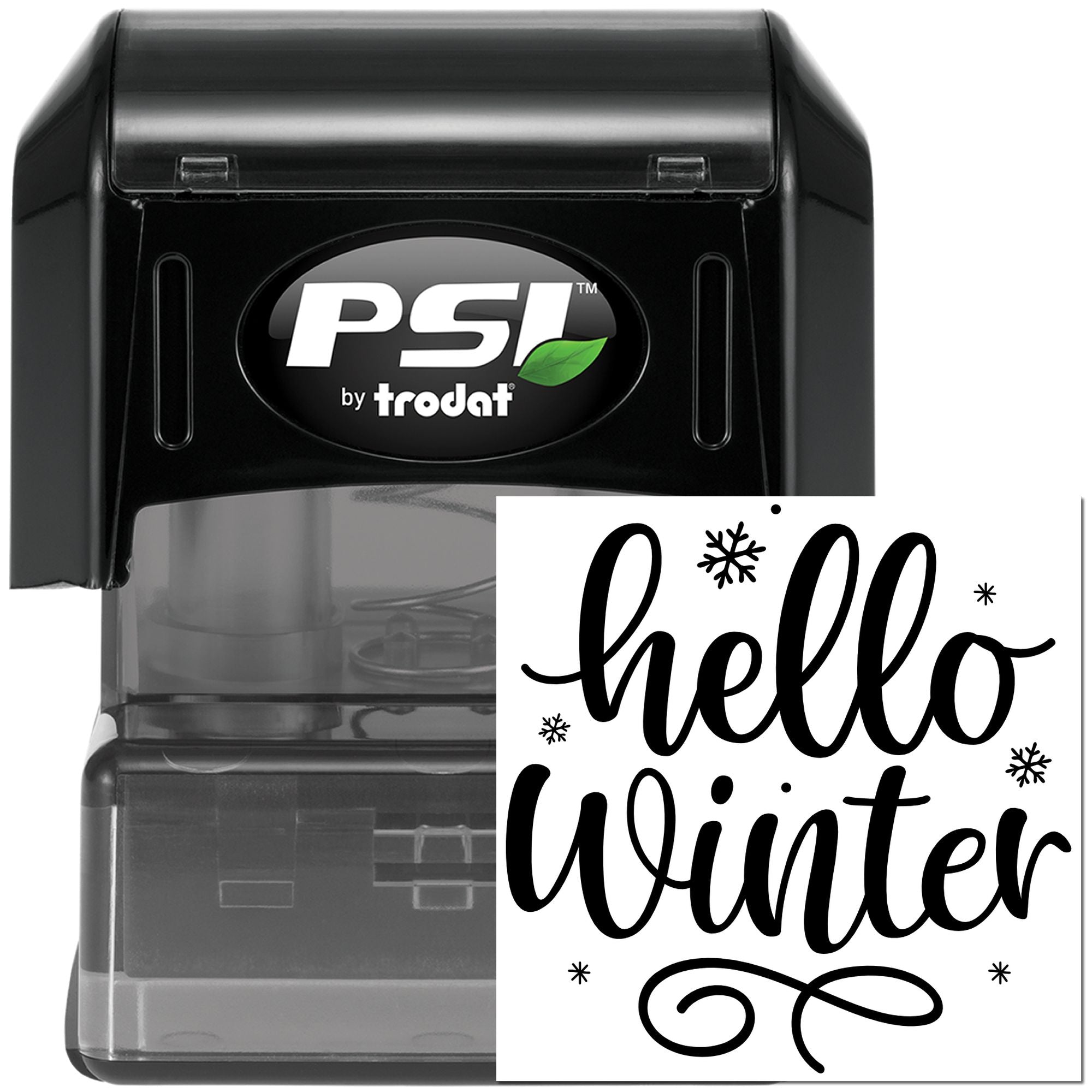 Pre-Inked Hello Winter Sign Party Favor Stamp