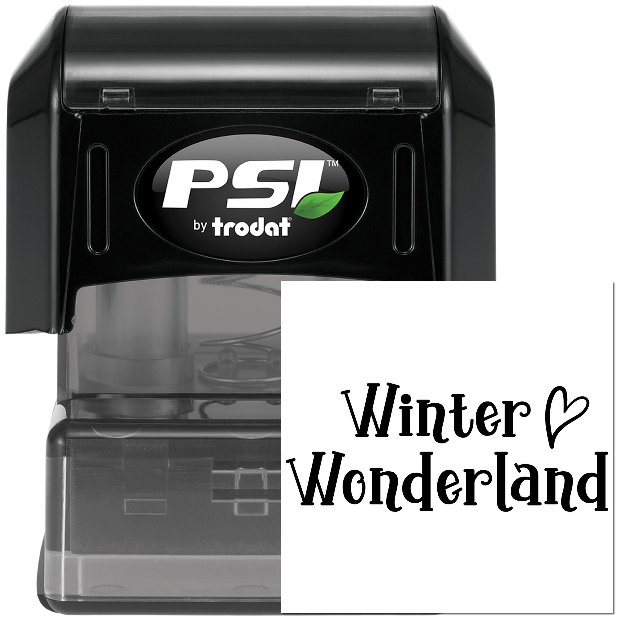 Pre-Inked Winter Wonderland Heart Scrapbooking Stamp