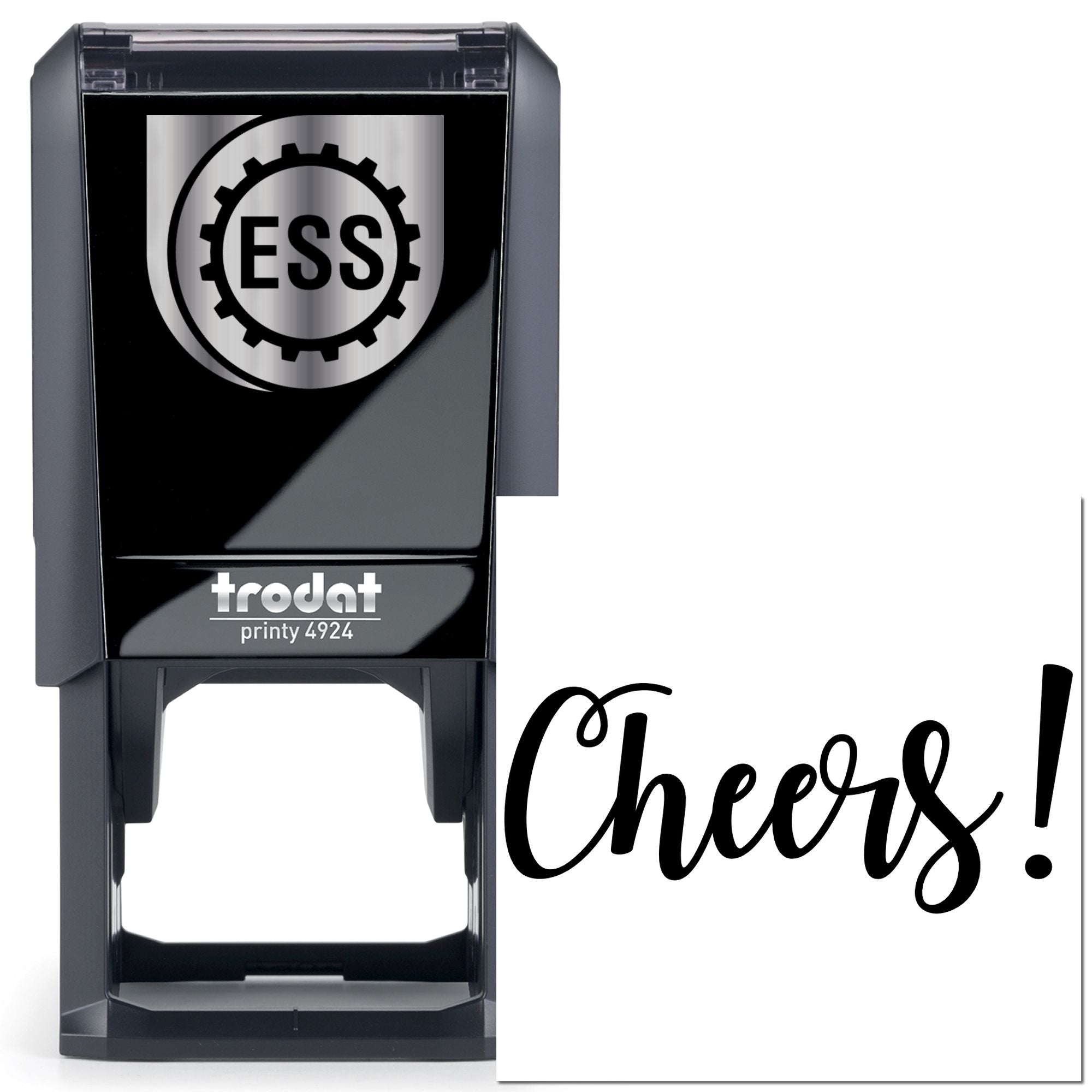 Self-Inking Cheers Script Greeting Card Stamp