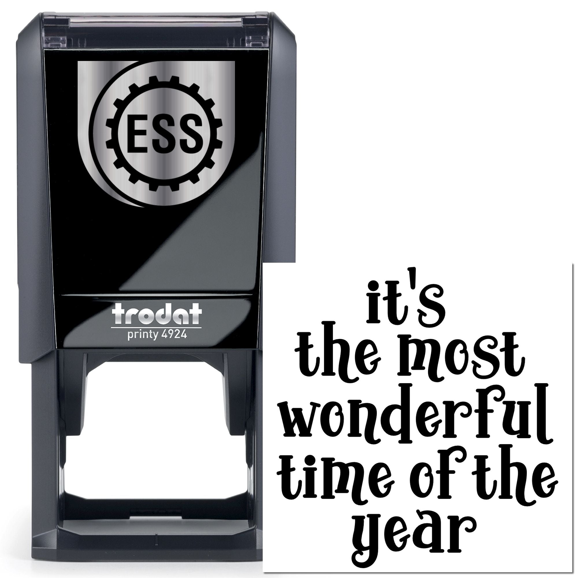 Self-Inking Holiday Cheer Mini Card Stamp