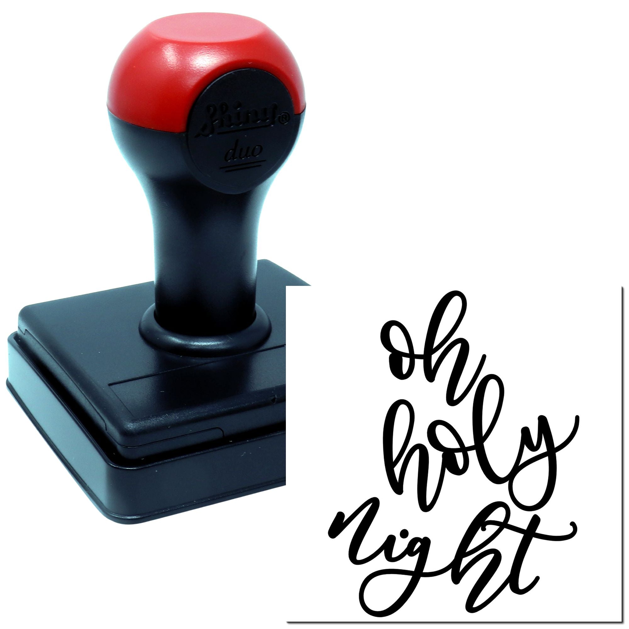 Duo Handlettered Oh Holy Night Print Hand Stamp