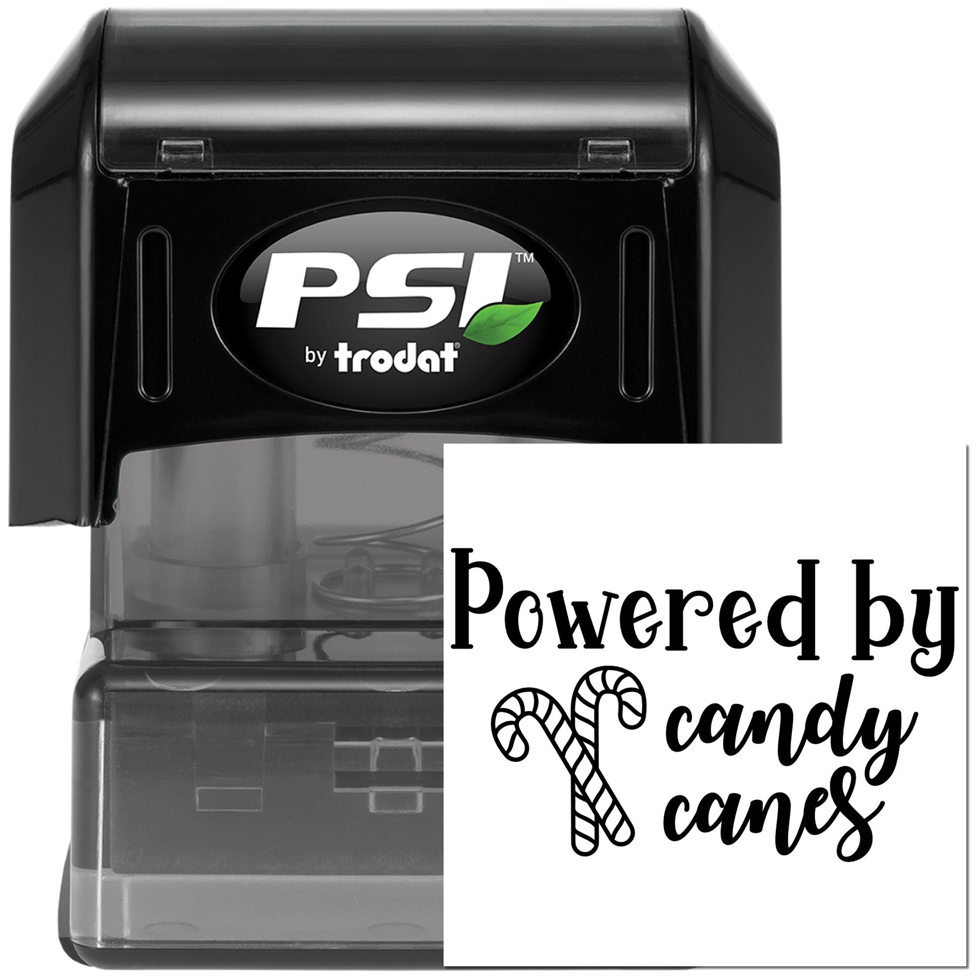 Pre-Inked Candy Cane Power Postcard Stamp