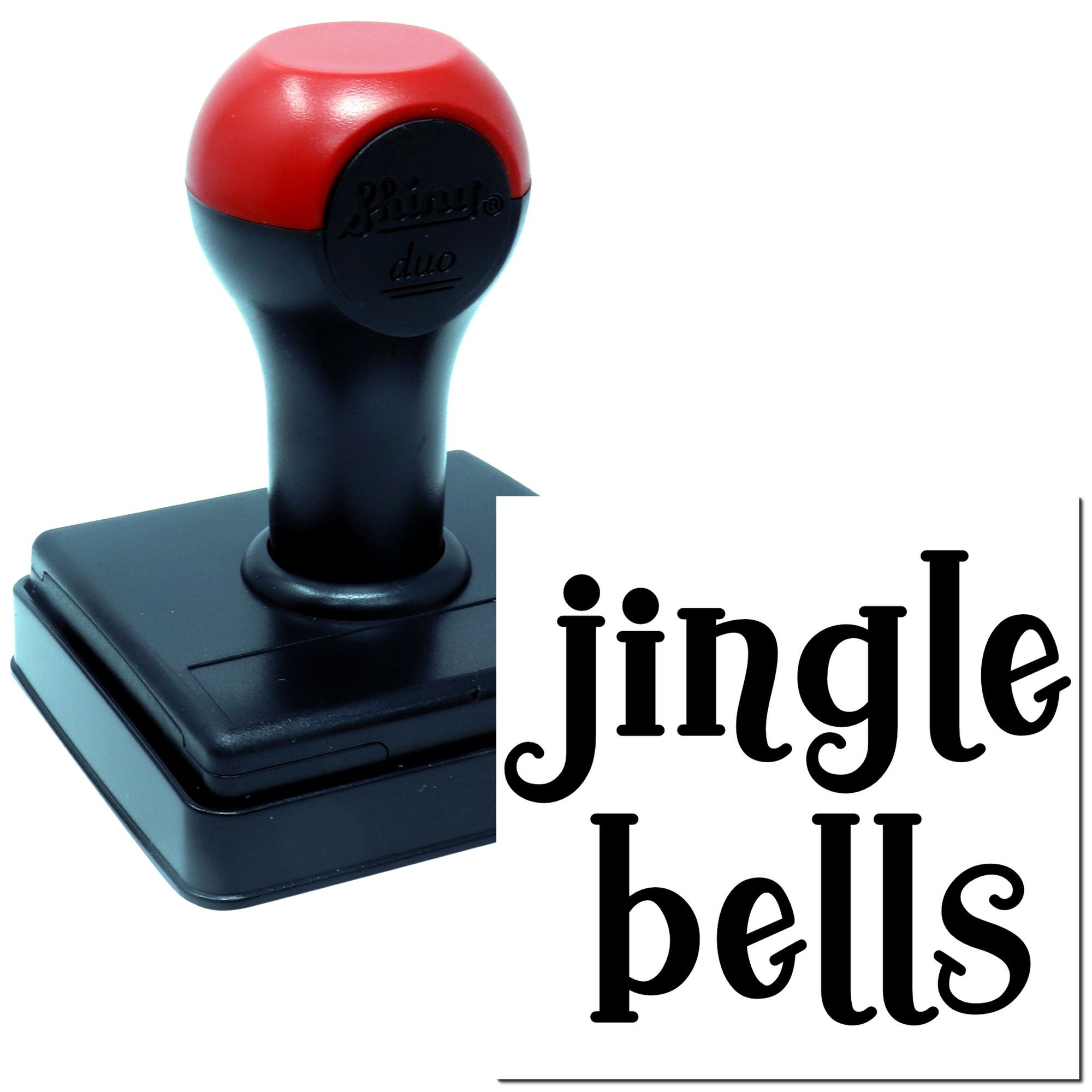 Duo Festive Jingle Bells Bold Typography Hand Stamp