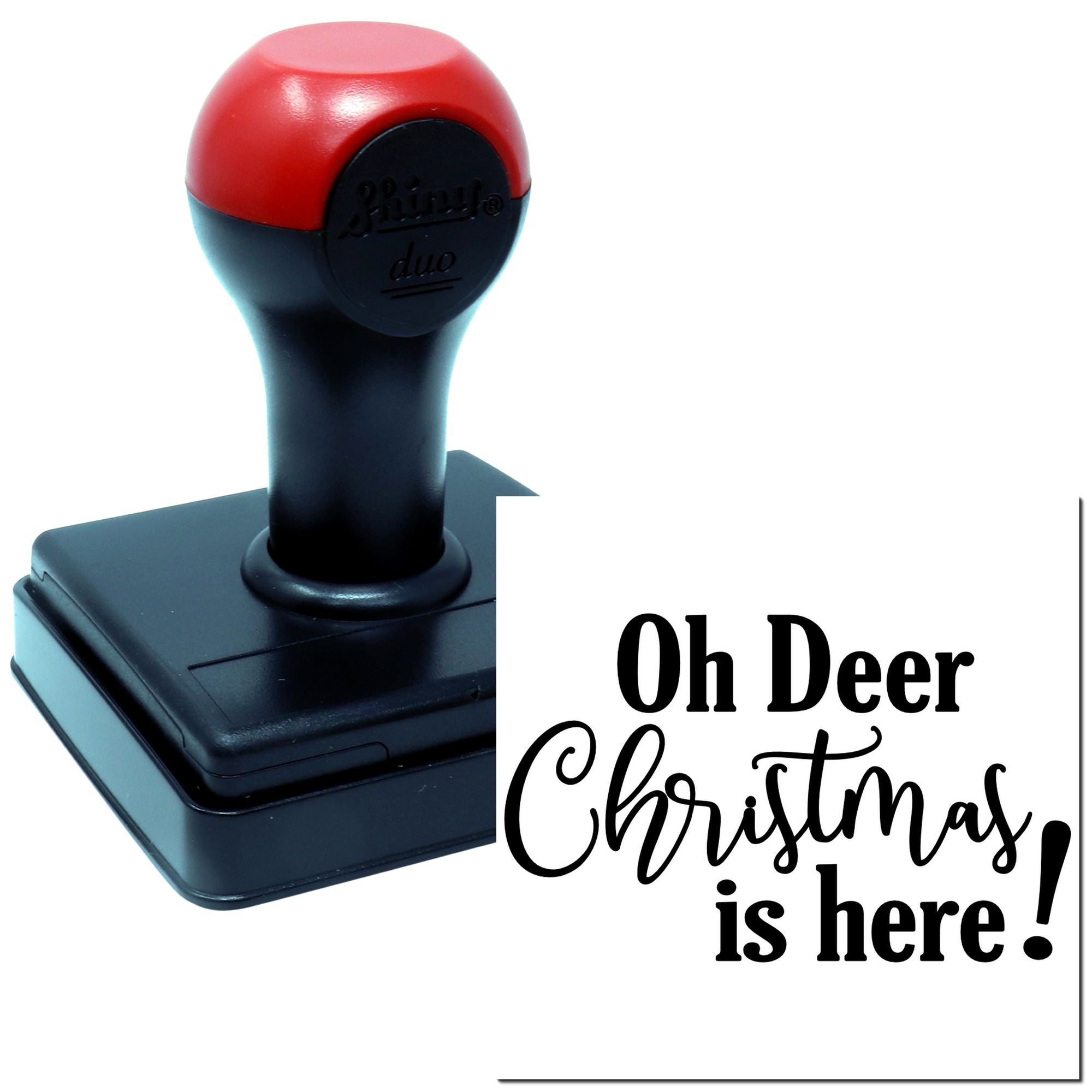 Duo Oh Deer Christmas Is Here Hand Stamp