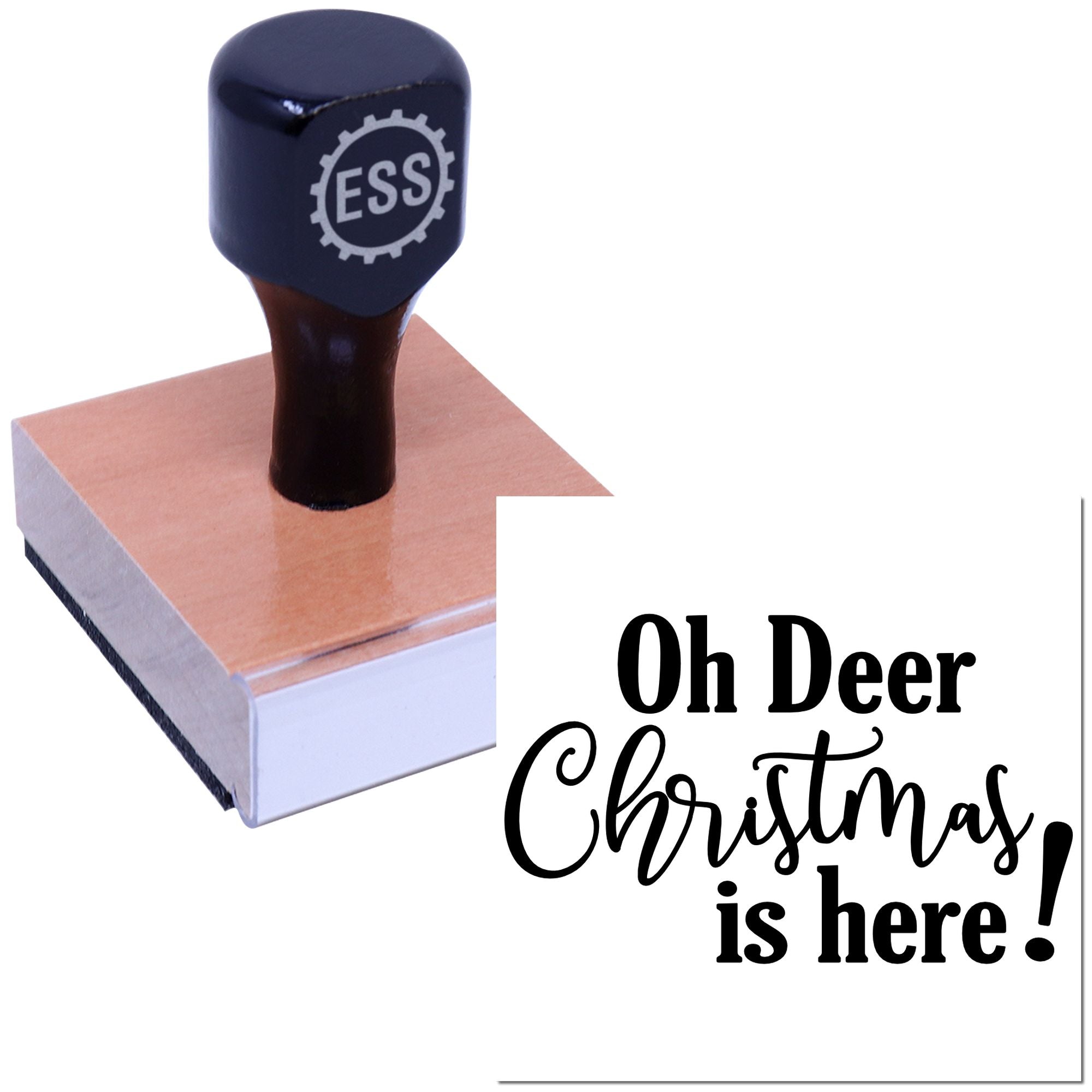 Festive Reindeer Pun Paper Craft Rubber Stamp