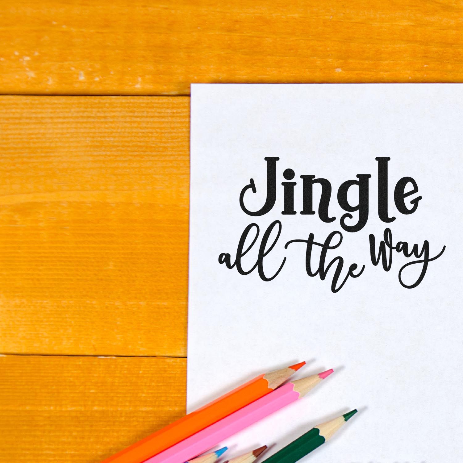 Duo Festive Jingle All The Way Hand Stamp