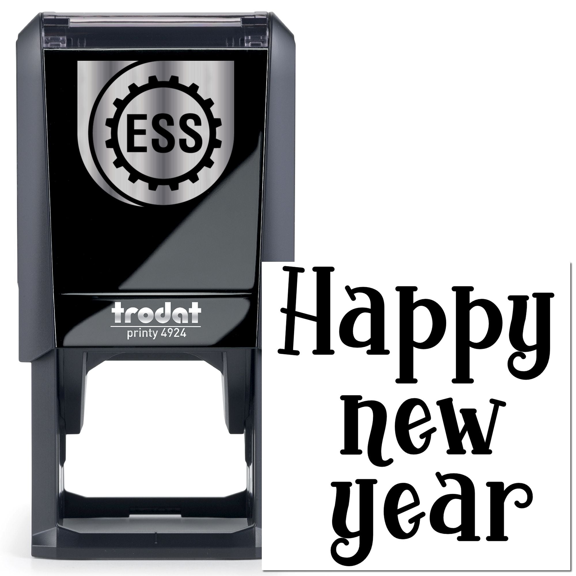 Self-Inking New Year Note Card Stamp